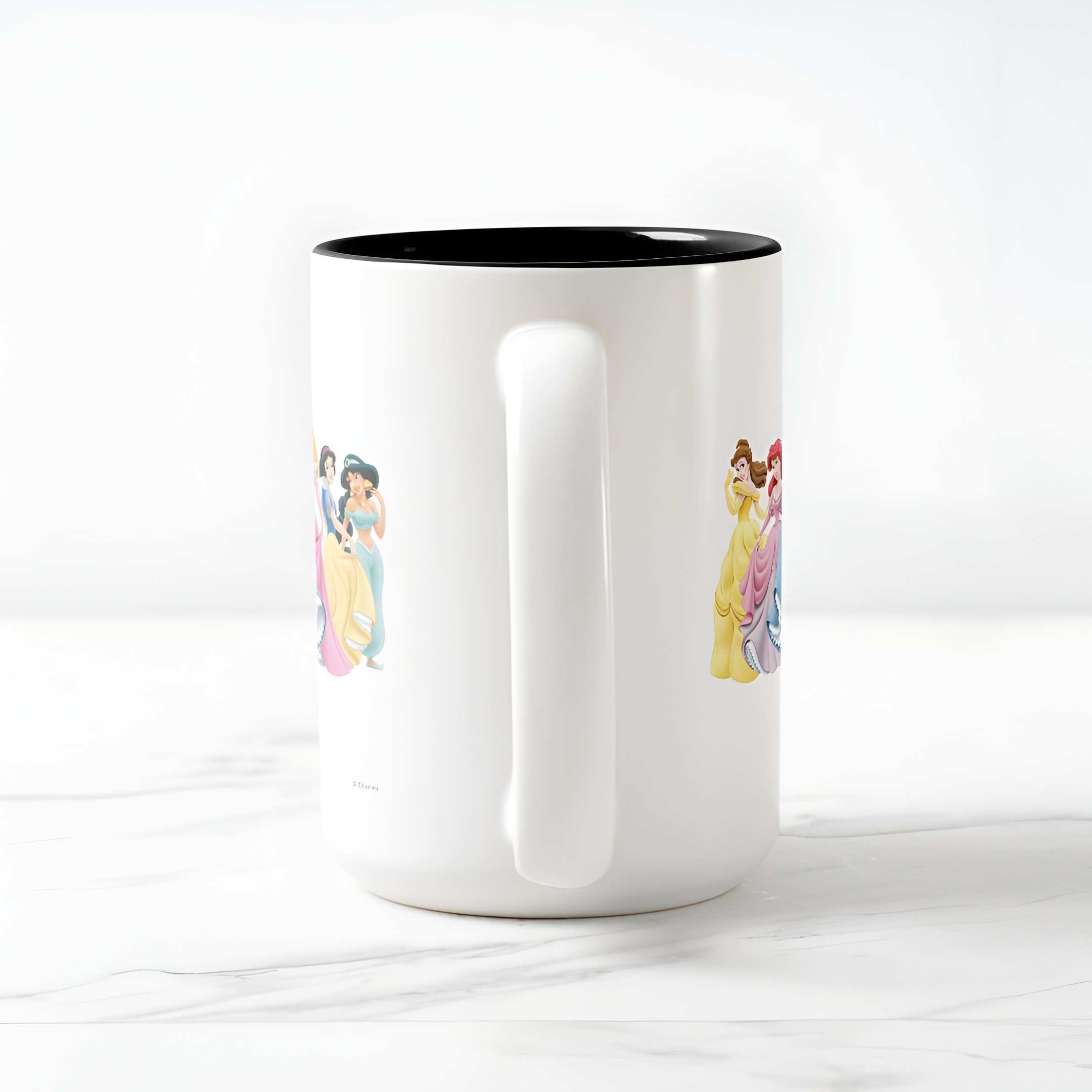 Princess Holding Dress Coffee Mug Disney Two Tone Cute Cup