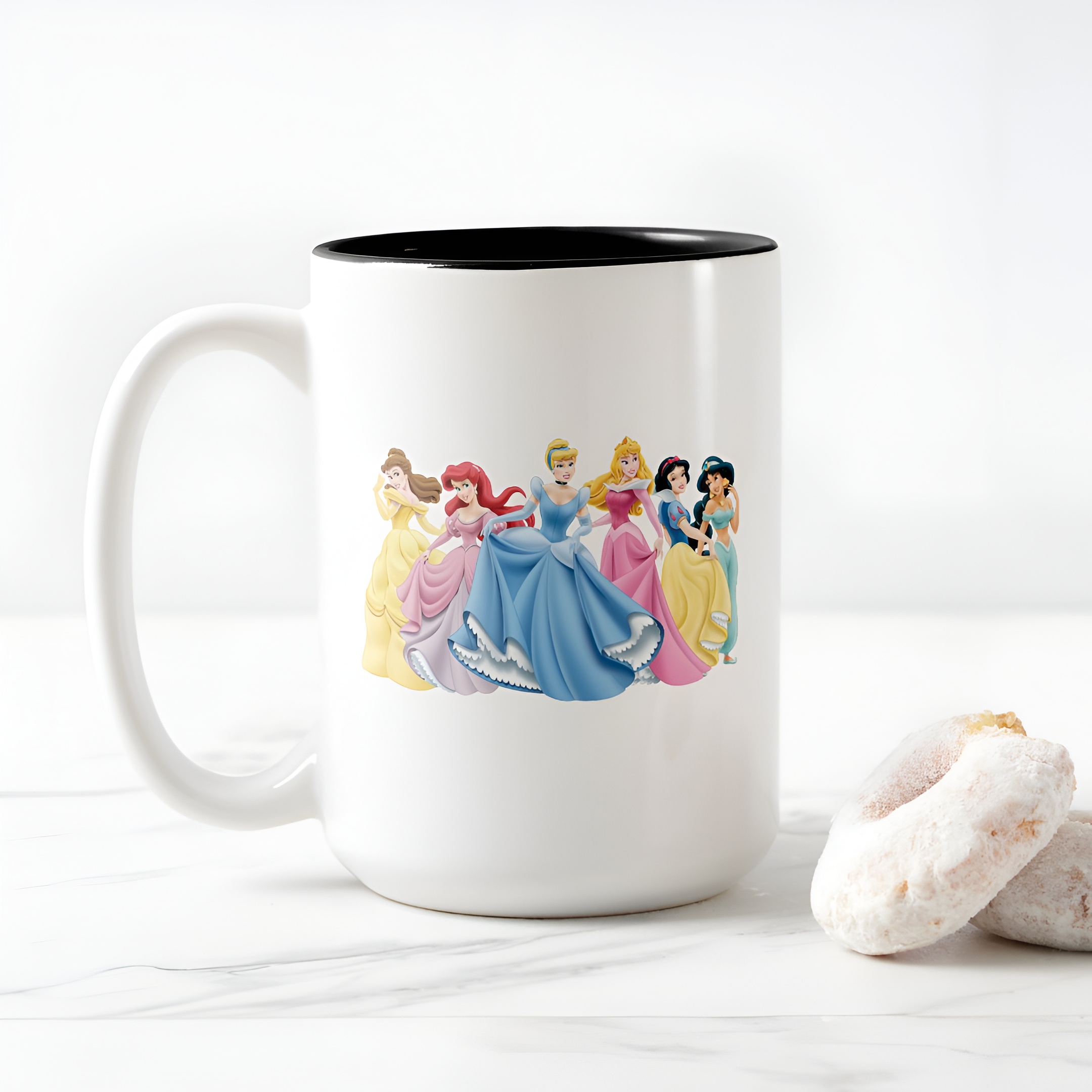 Princess Holding Dress Coffee Mug Disney Two Tone Cute Cup