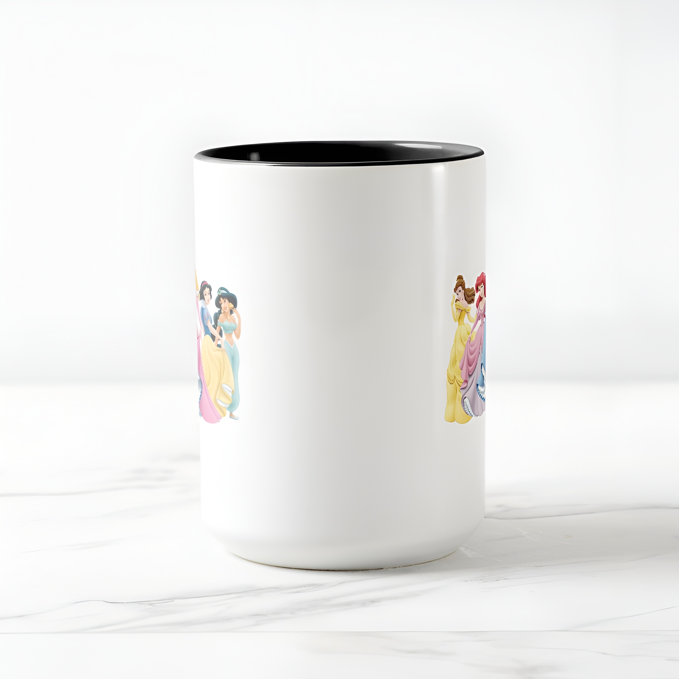Two-Tone Princess Mug Holding Dresses Out Coffee Cup for Girls