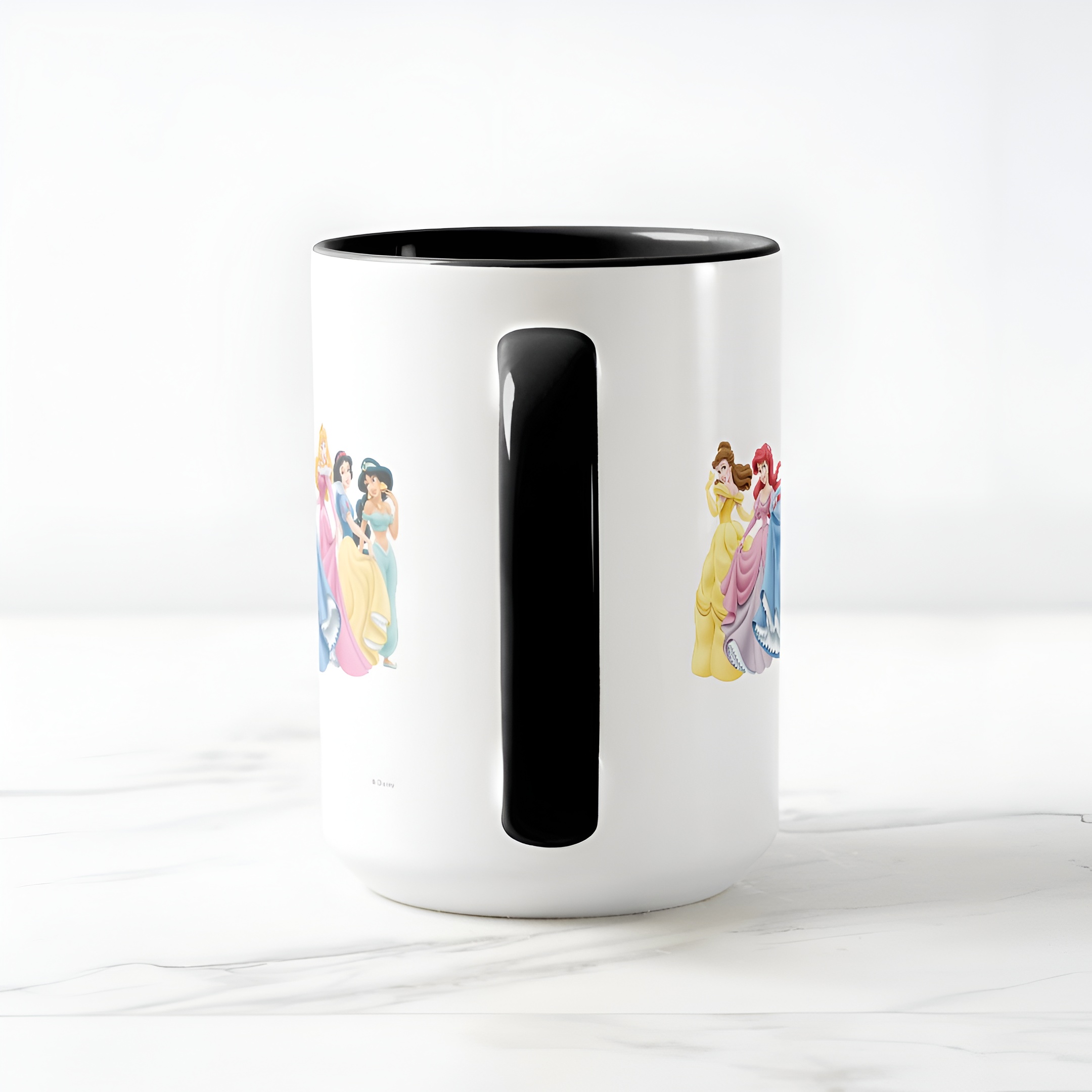 Two-Tone Princess Mug Holding Dresses Out Coffee Cup for Girls