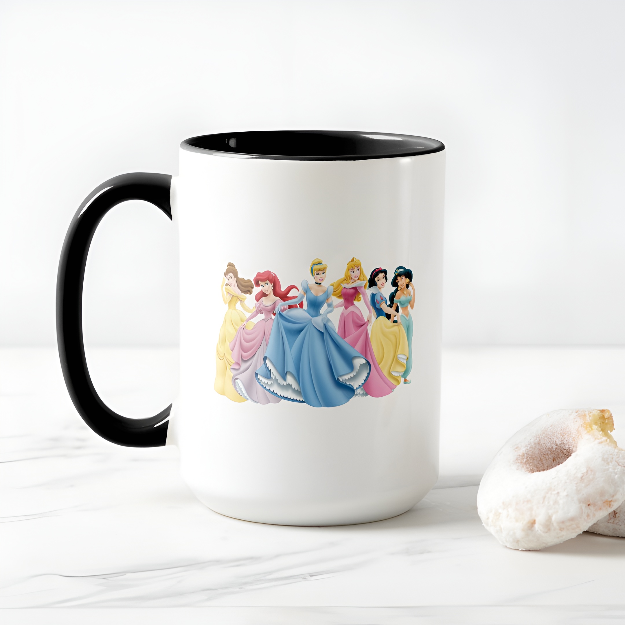 Two-Tone Princess Mug Holding Dresses Out Coffee Cup for Girls