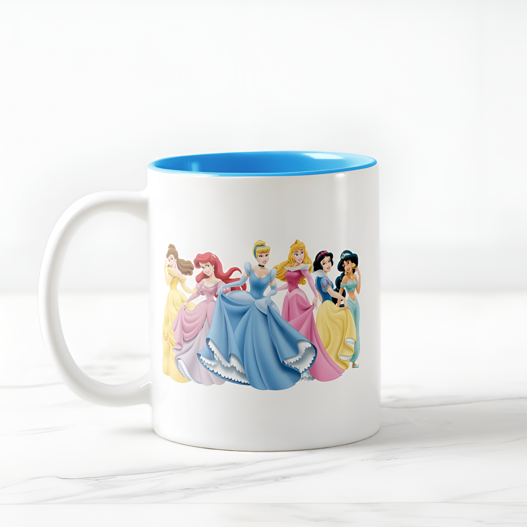 Princess Holding Dress Coffee Mug Disney Two Tone Cute Cup