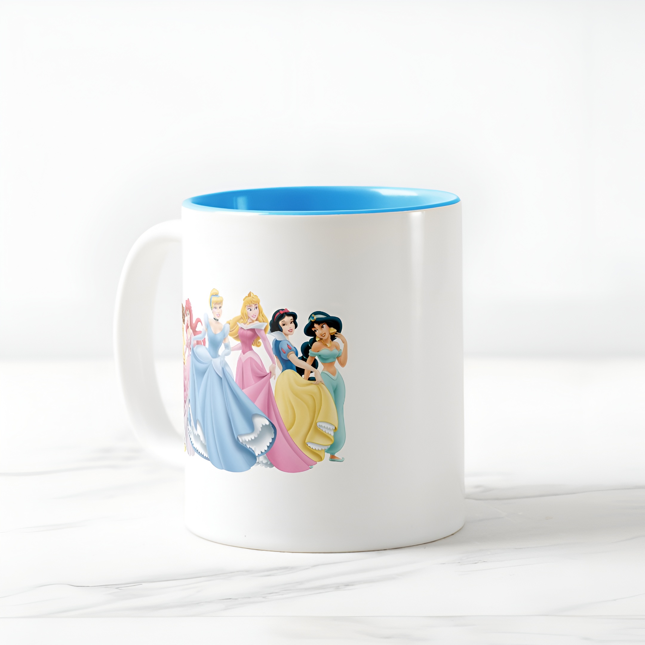 Princess Holding Dress Coffee Mug Disney Two Tone Cute Cup