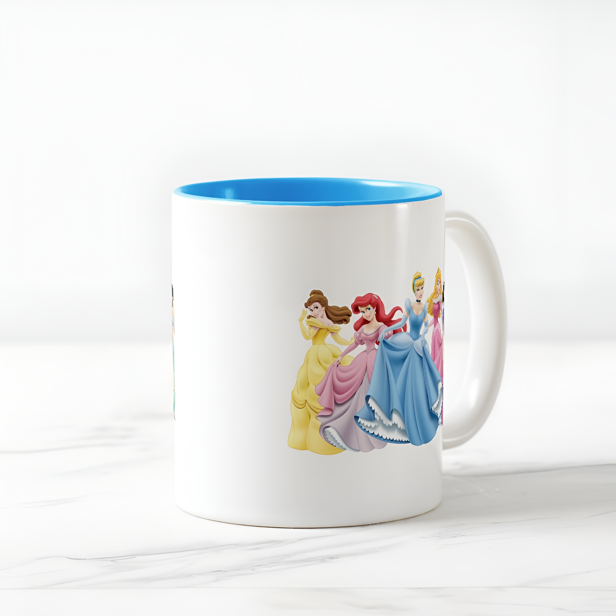 Princess Holding Dress Coffee Mug Disney Two Tone Cute Cup