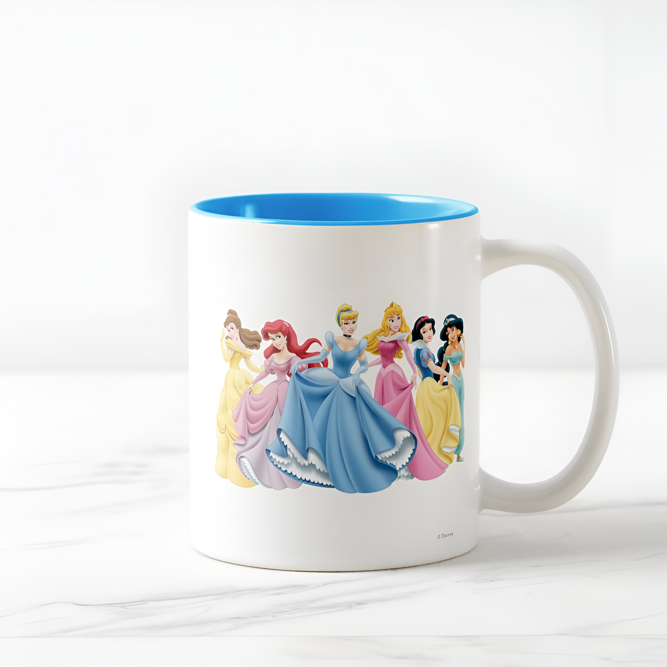 Princess Holding Dress Coffee Mug Disney Two Tone Cute Cup