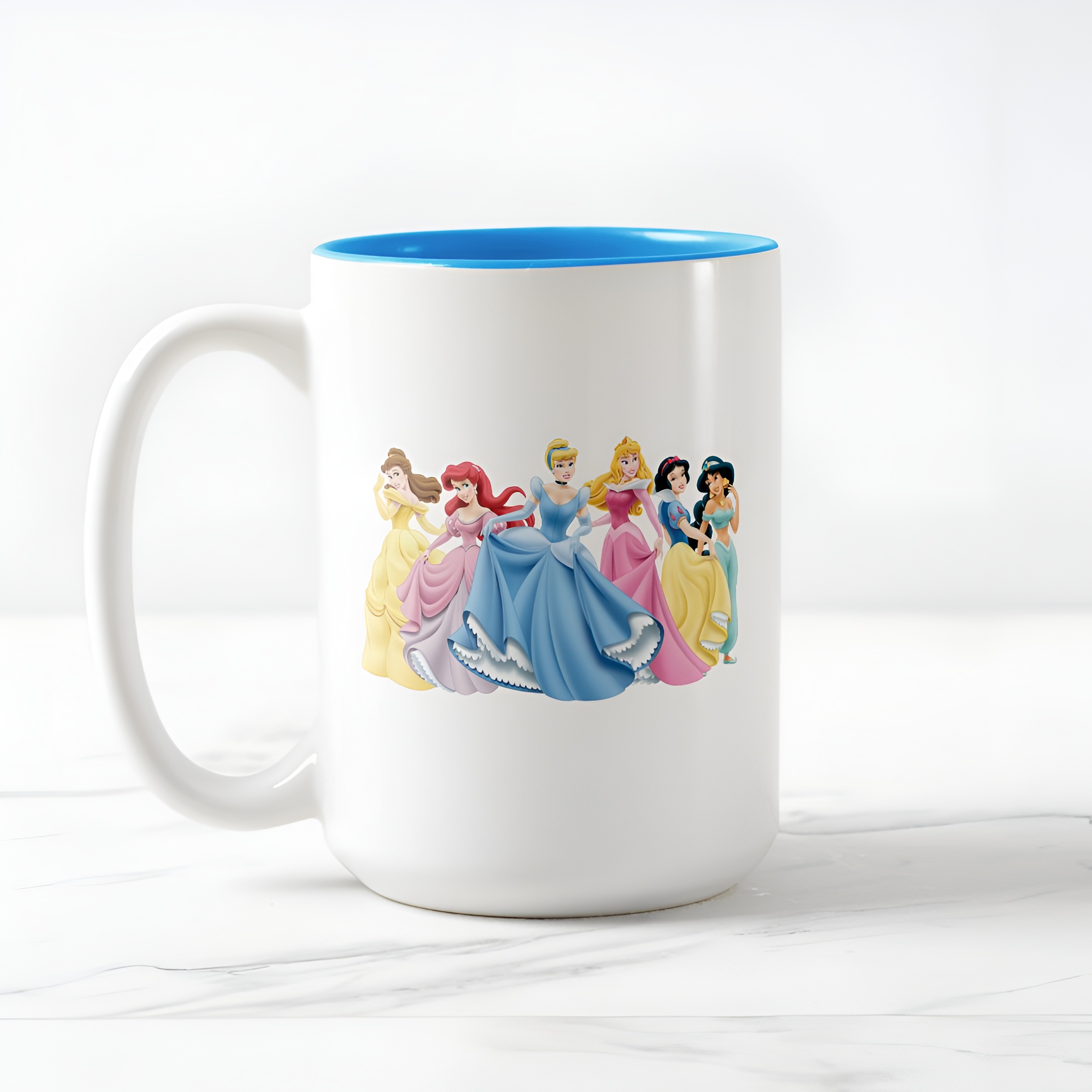 Princess Holding Dress Coffee Mug Disney Two Tone Cute Cup
