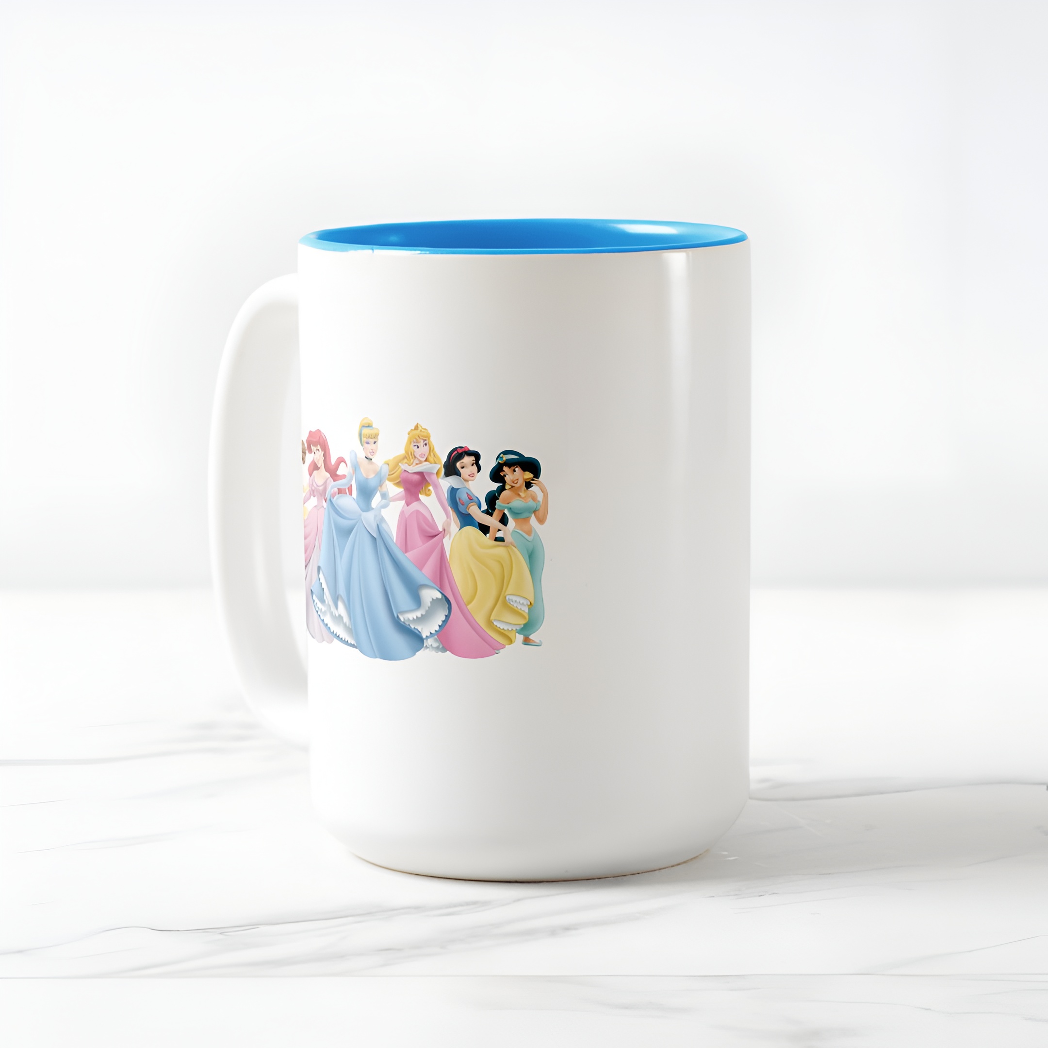 Princess Holding Dress Coffee Mug Disney Two Tone Cute Cup