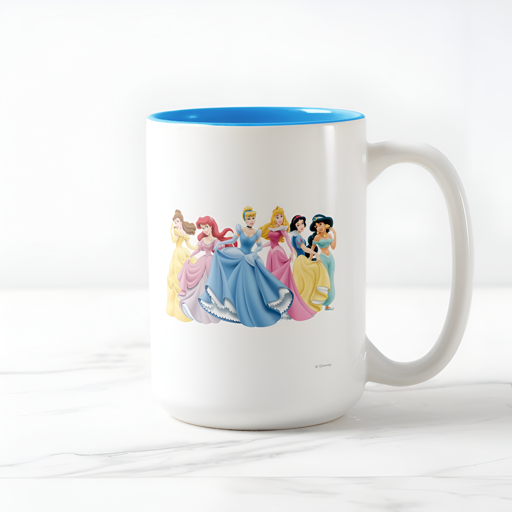 Princess Holding Dress Coffee Mug Disney Two Tone Cute Cup