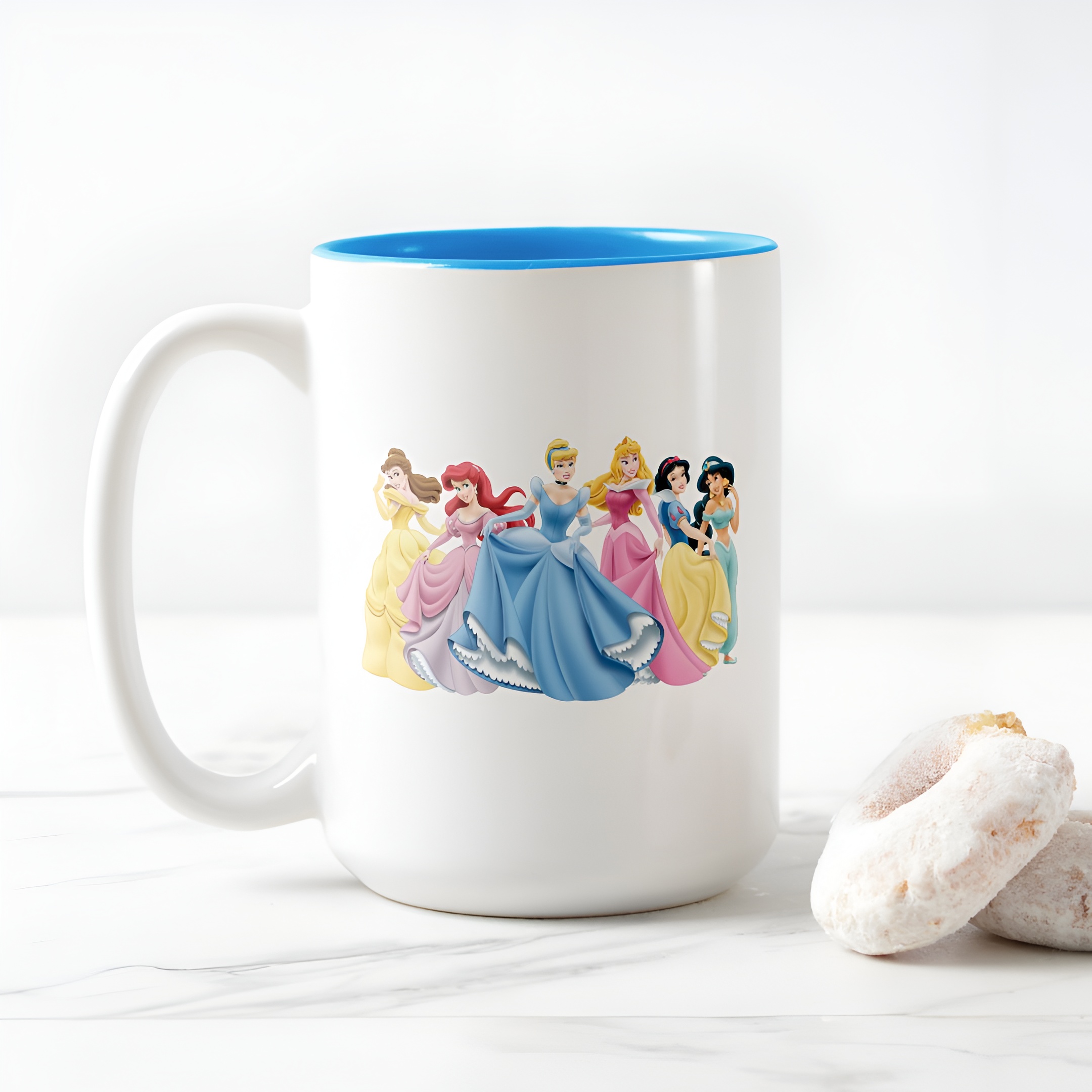 Princess Holding Dress Coffee Mug Disney Two Tone Cute Cup