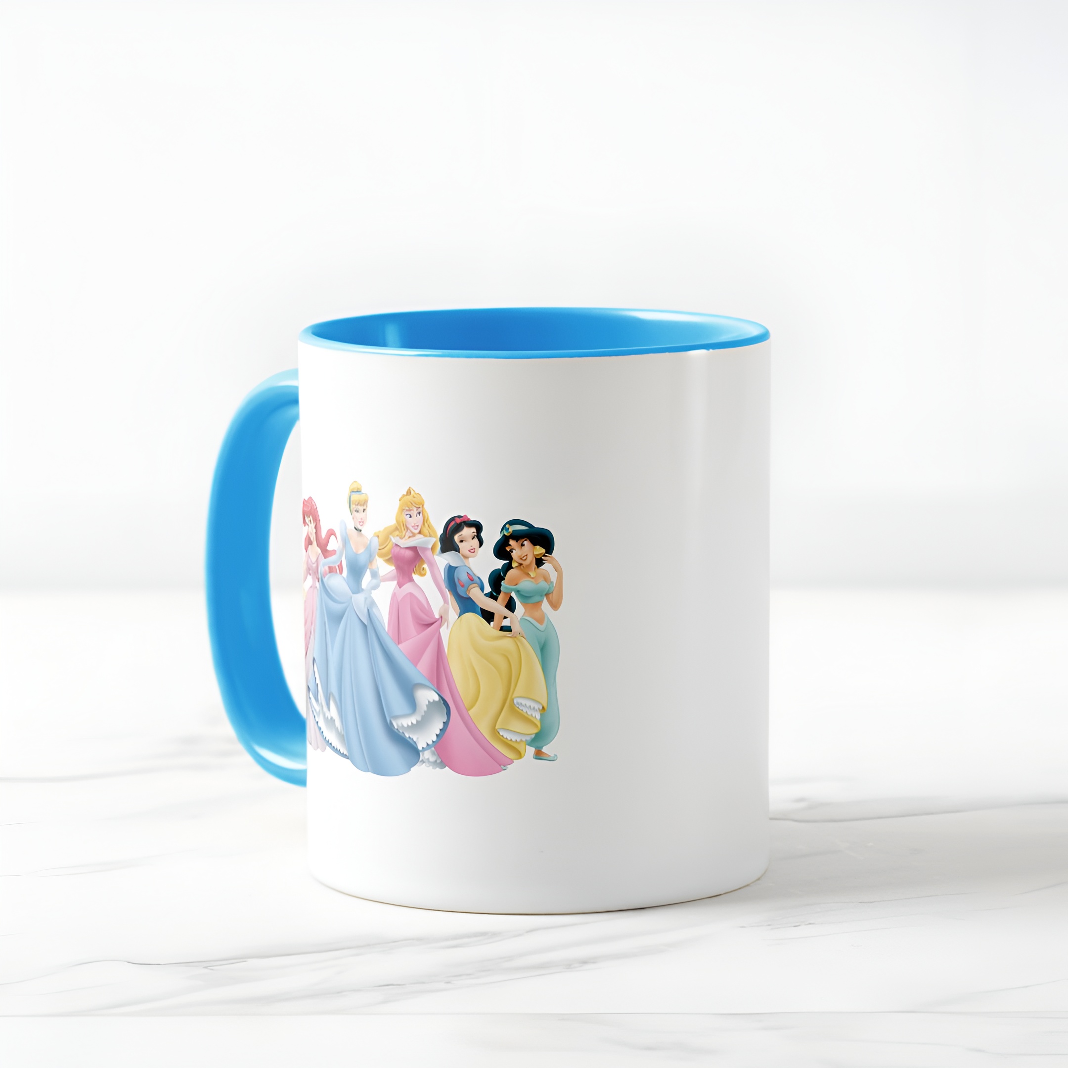 Two-Tone Princess Mug Holding Dresses Out Coffee Cup for Girls