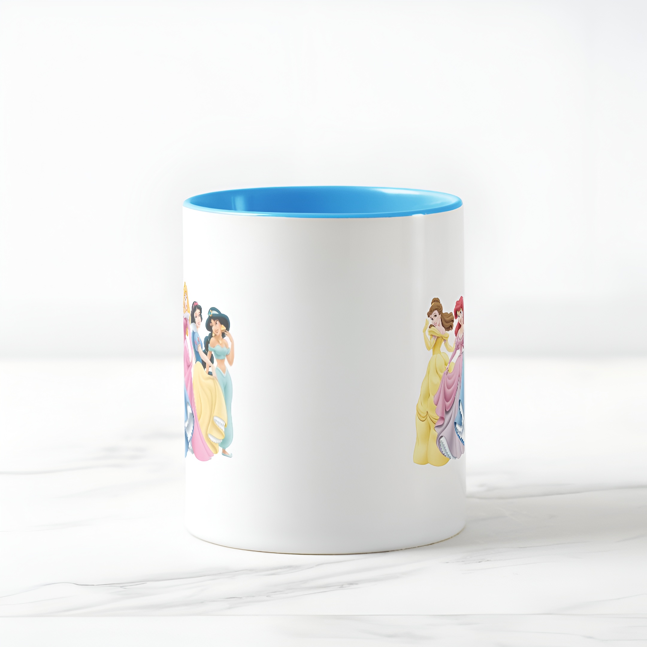 Two-Tone Princess Mug Holding Dresses Out Coffee Cup for Girls