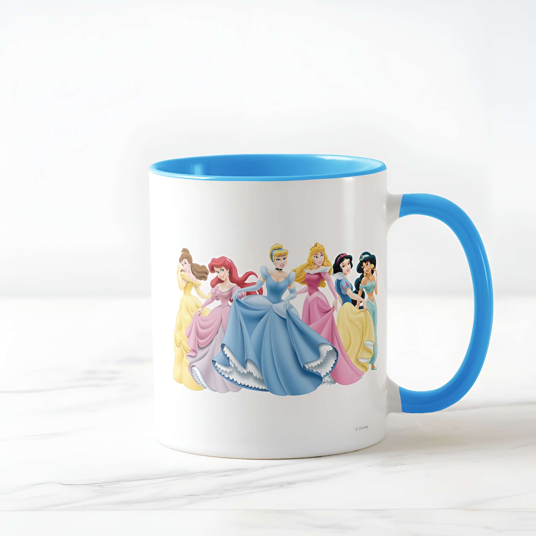 Two-Tone Princess Mug Holding Dresses Out Coffee Cup for Girls