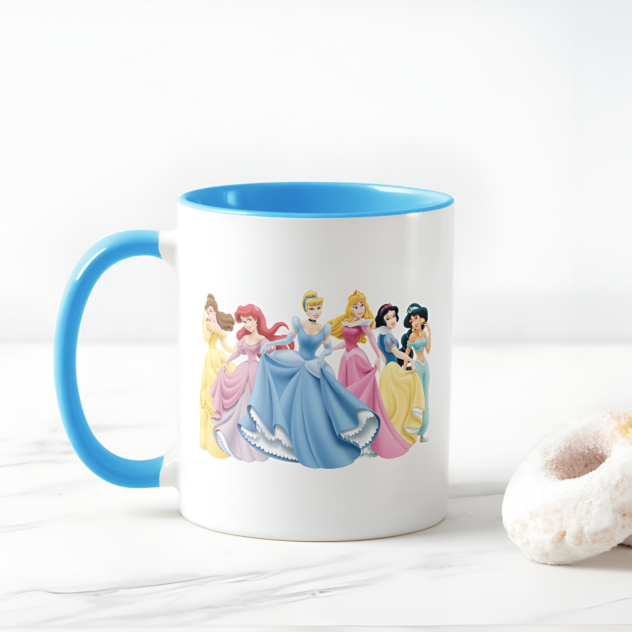 Two-Tone Princess Mug Holding Dresses Out Coffee Cup for Girls