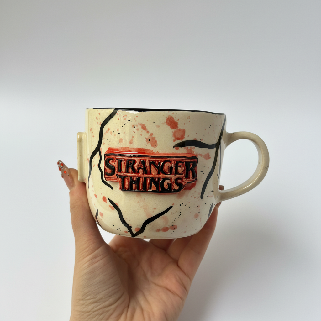 Handmade Ceramic Mug With Sculpted Well Design