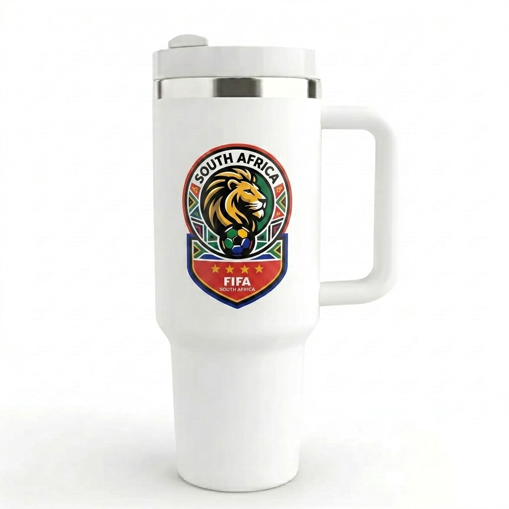 FIFA 2026 South Africa Soccer Sports Themed 40oz Tumbler With Straw And Lid