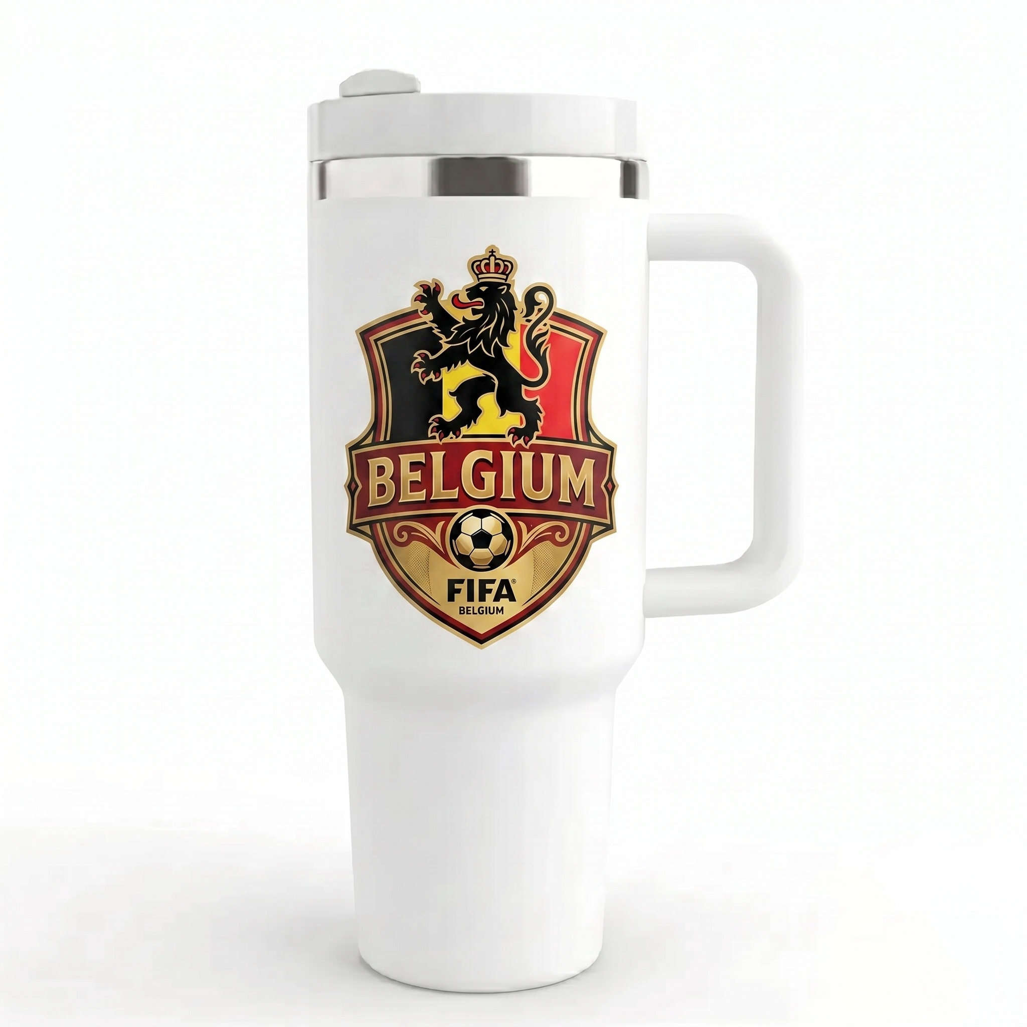 FIFA 2026 Belgium Soccer Sports Themed 40oz Tumbler With Straw And Lid