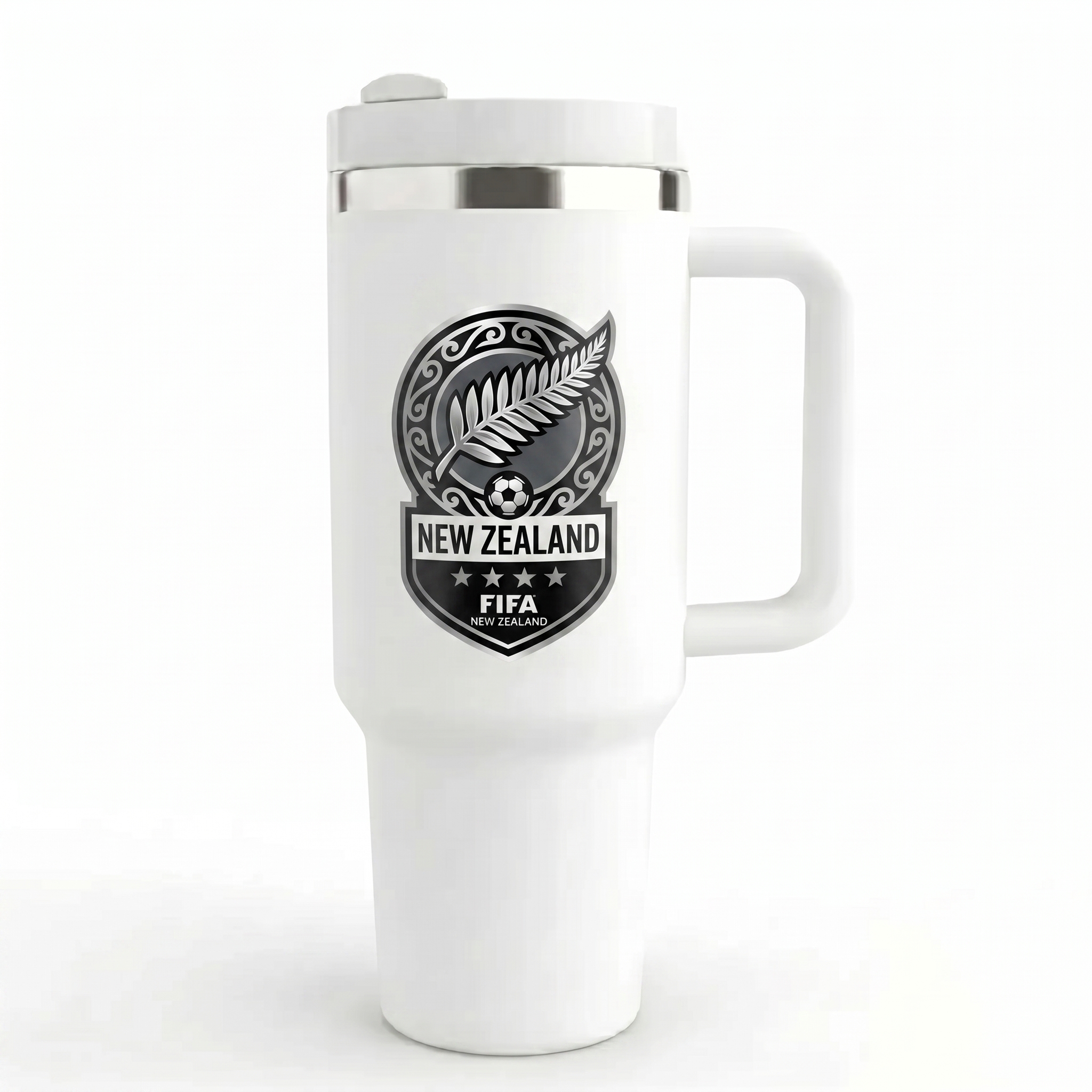 FIFA 2026 New Zealand Soccer Sports Themed 40oz Tumbler With Straw And Lid
