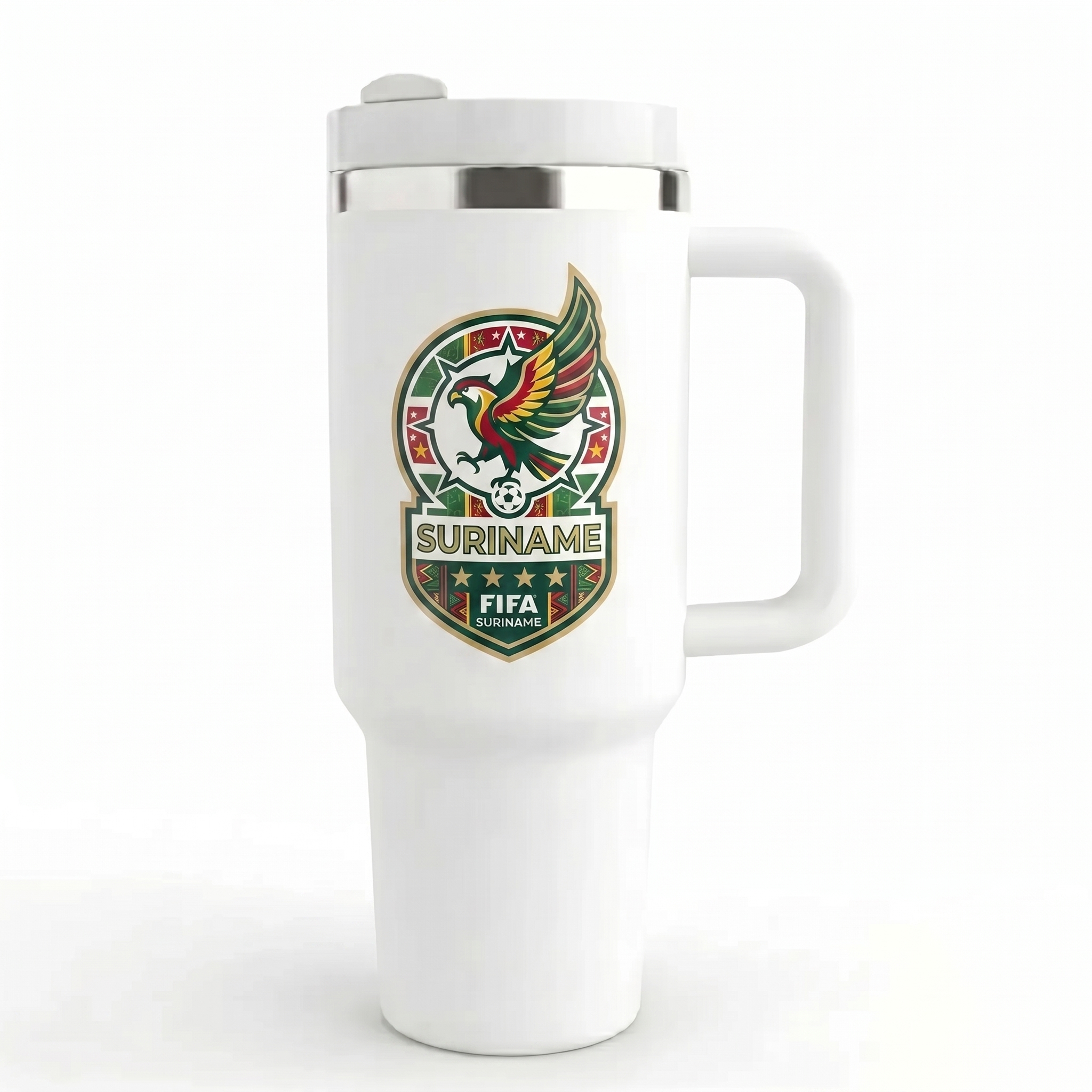 FIFA 2026 Suriname Soccer Sports Themed 40oz Tumbler With Straw And Lid