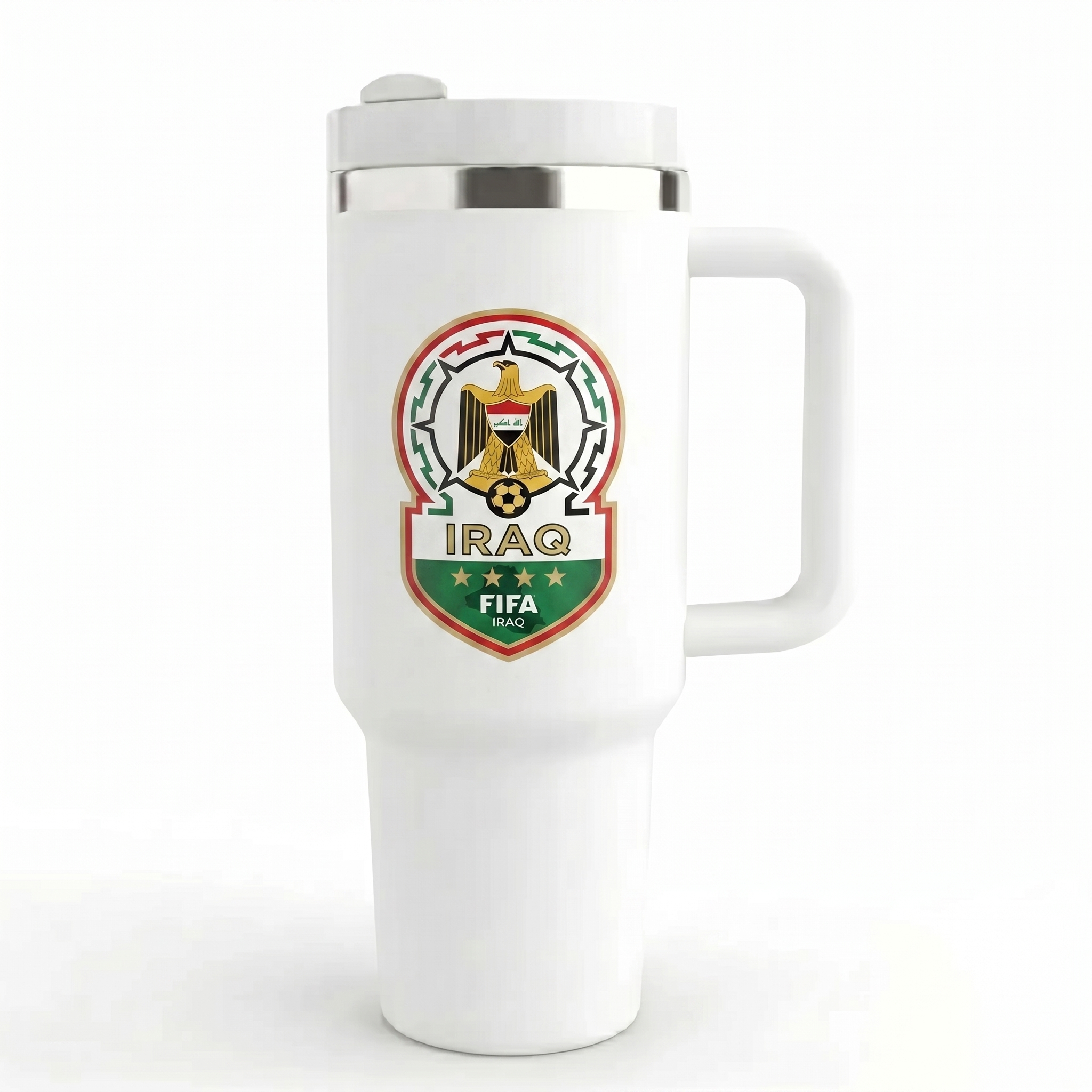 FIFA 2026 Iraq Soccer Sports Themed 40oz Tumbler With Straw And Lid