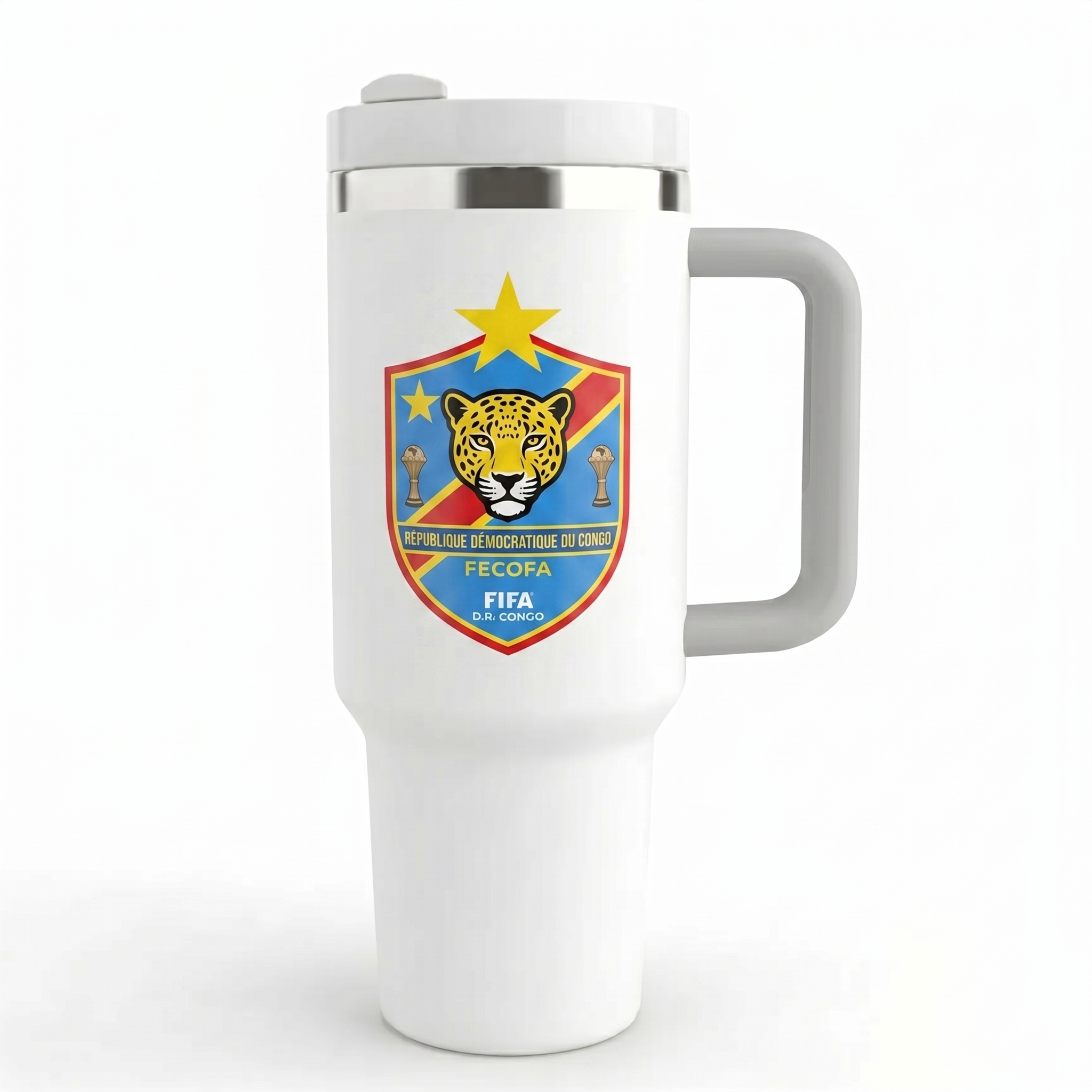FIFA 2026 Democratic Republic Of The Congo Soccer Sports Themed 40oz Tumbler With Straw And Lid