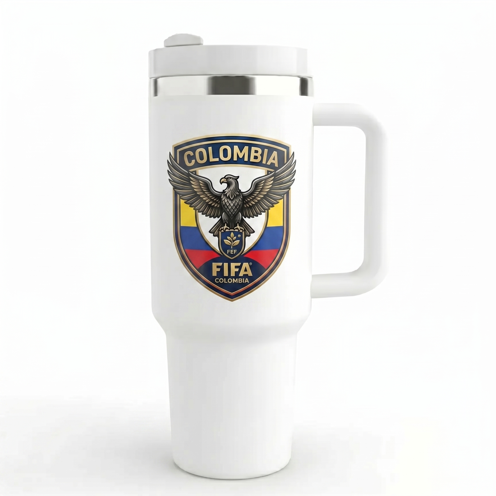 FIFA 2026 Colombia Soccer Sports Themed 40oz Tumbler With Straw And Lid