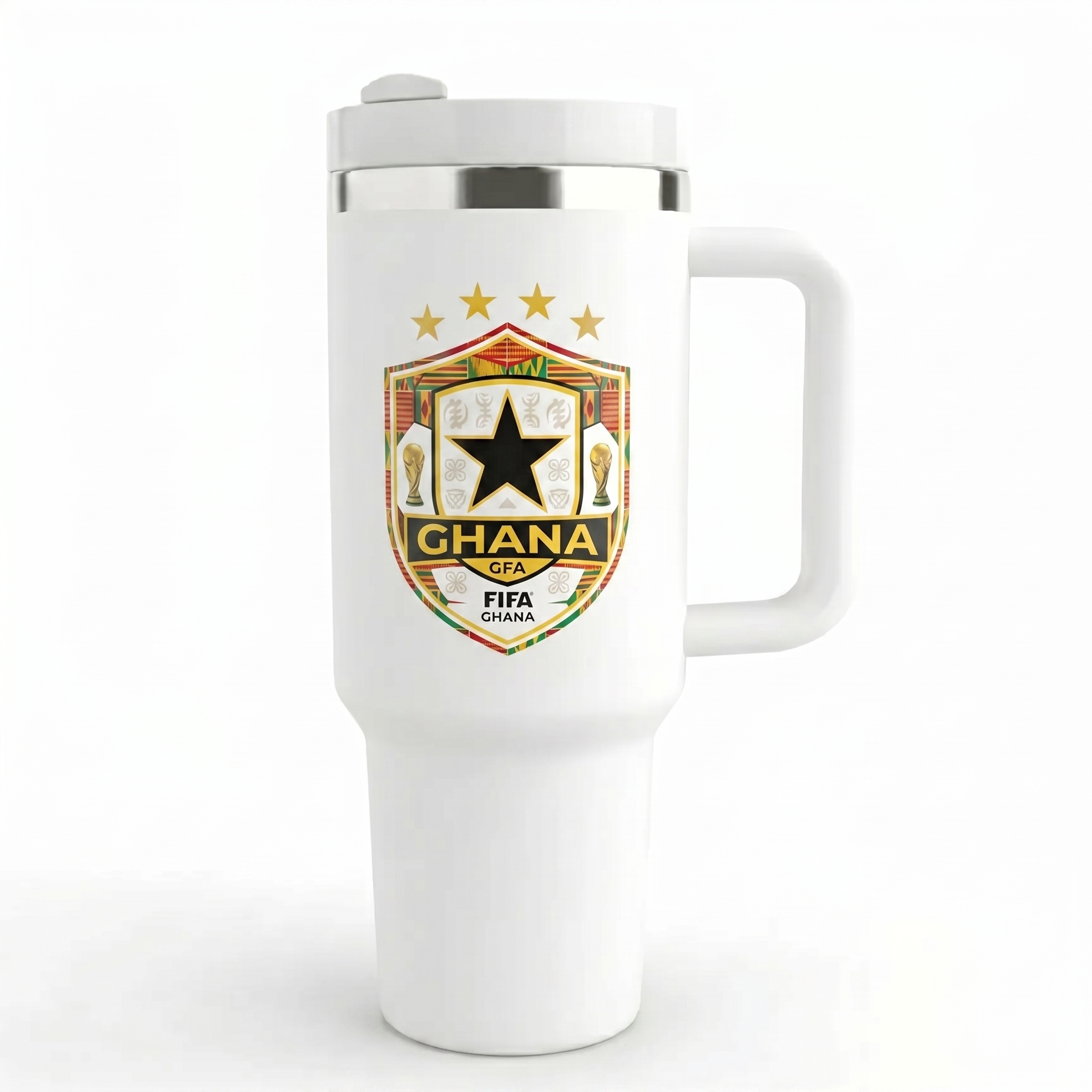 FIFA 2026 Ghana Soccer Sports Themed 40oz Tumbler With Straw And Lid