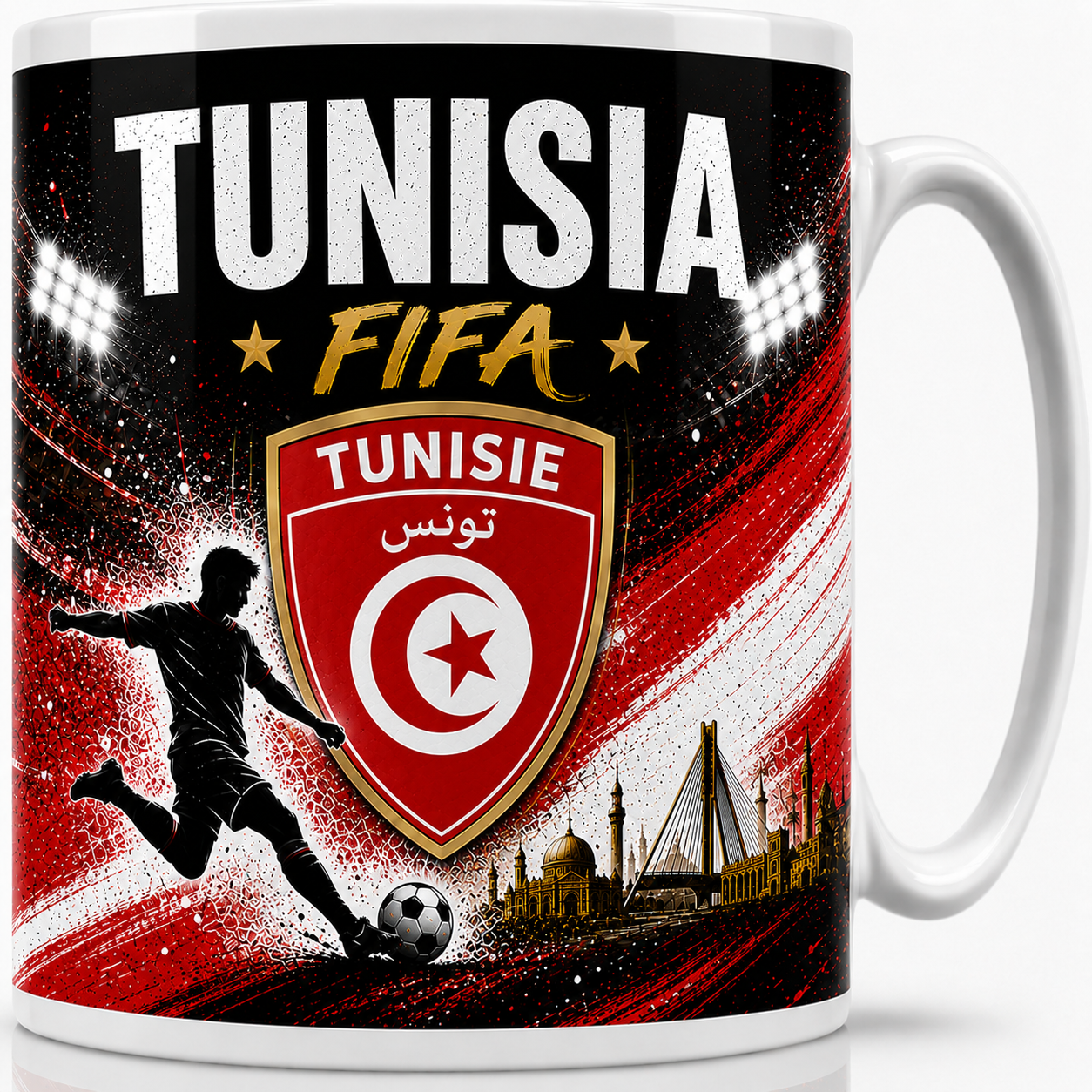 FIFA 2026 Tunisia Football All Over Print Mug