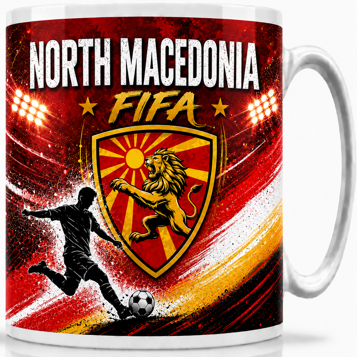 FIFA 2026 North Macedonia Football All Over Print Mug