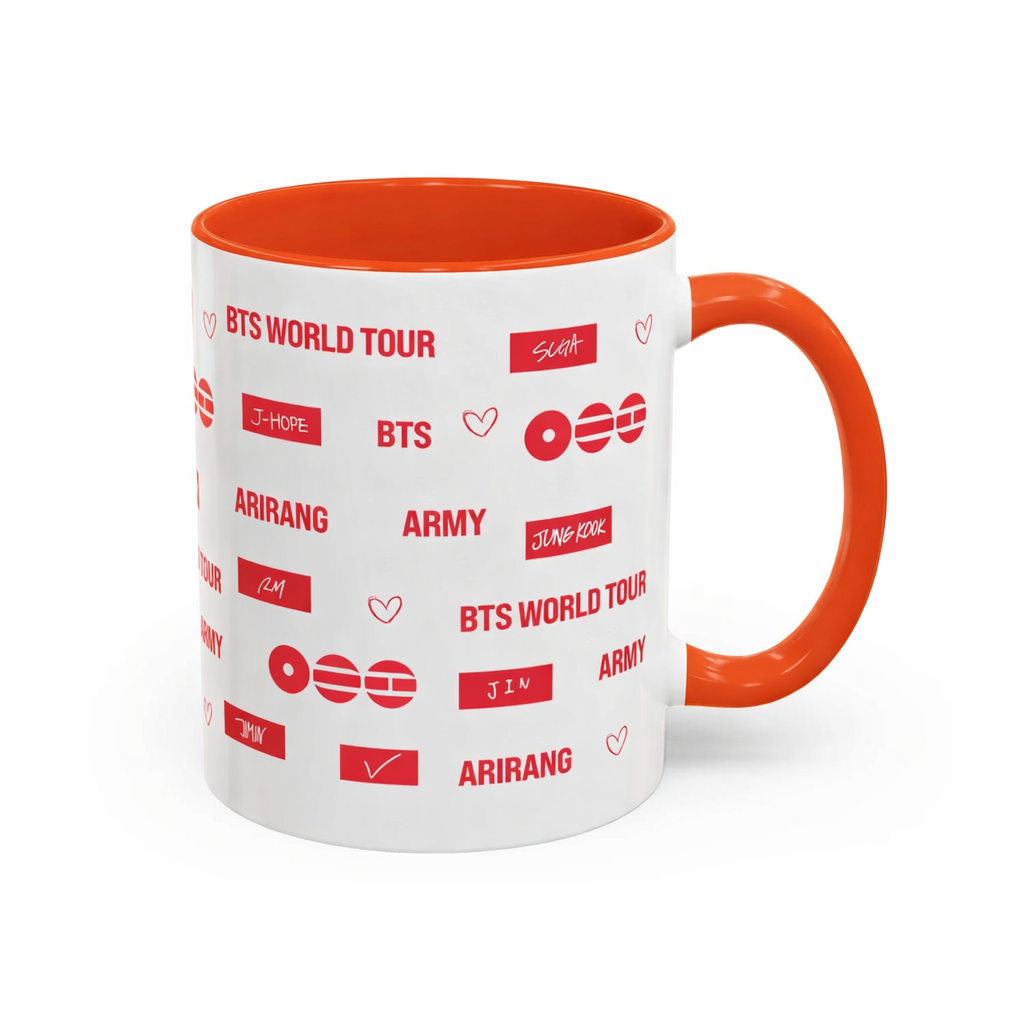 BTS World Tour Pattern Ceramic Mug