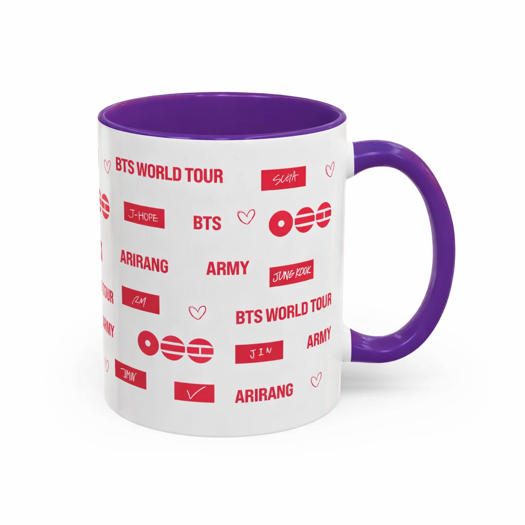 BTS World Tour Pattern Ceramic Mug
