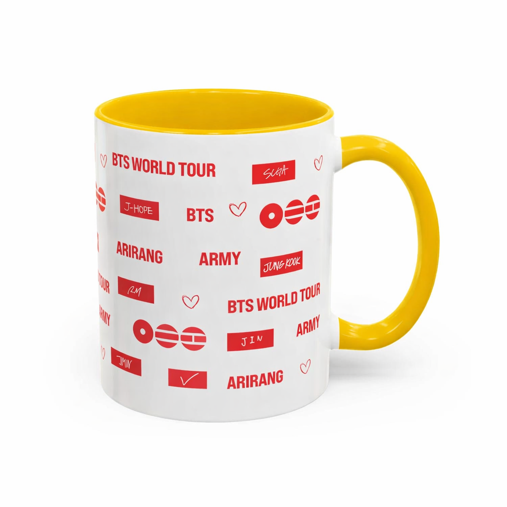 BTS World Tour Pattern Ceramic Mug