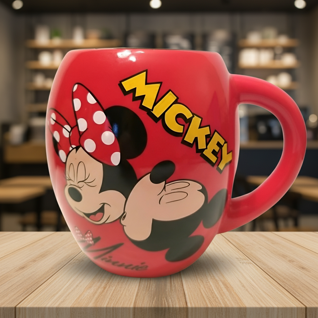  Minnie & Mickey Mouse Kiss on the Cheek 18oz Ceramic Mug