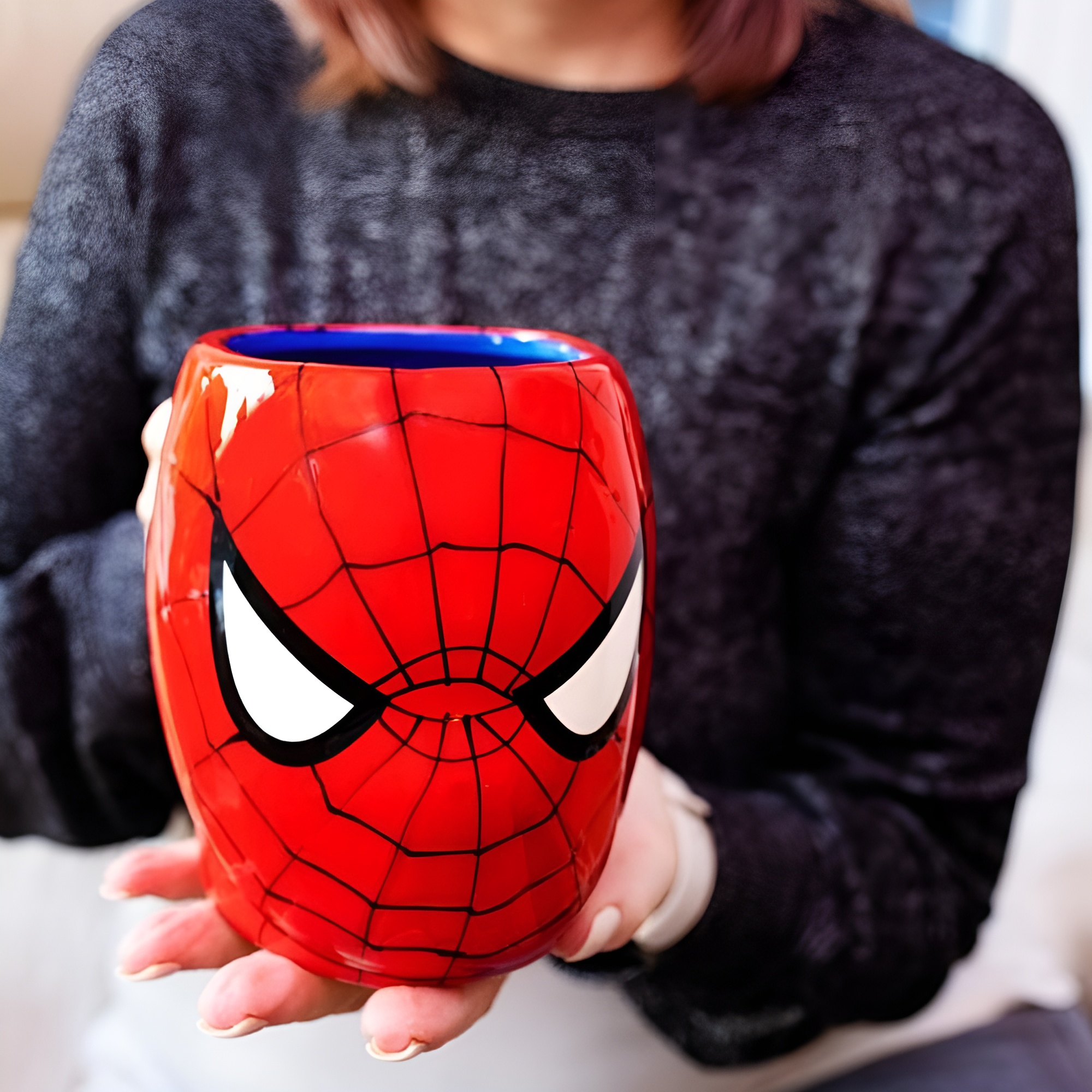 Comics Spider-Man Mask 3D Sculpted Ceramic Mug