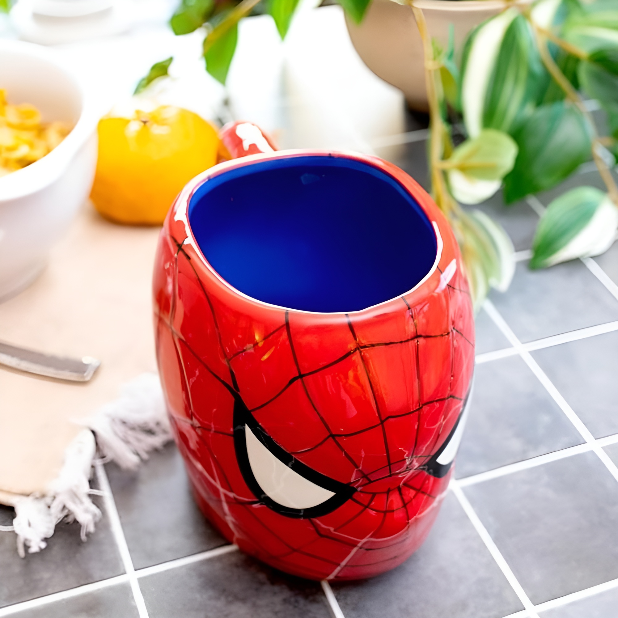 Comics Spider-Man Mask 3D Sculpted Ceramic Mug