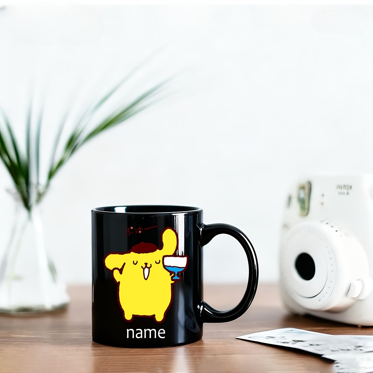 2D Flat, Custom, 1pc, Mug, Customizable Blessing Words, Pom Pom Purin Themed Mug