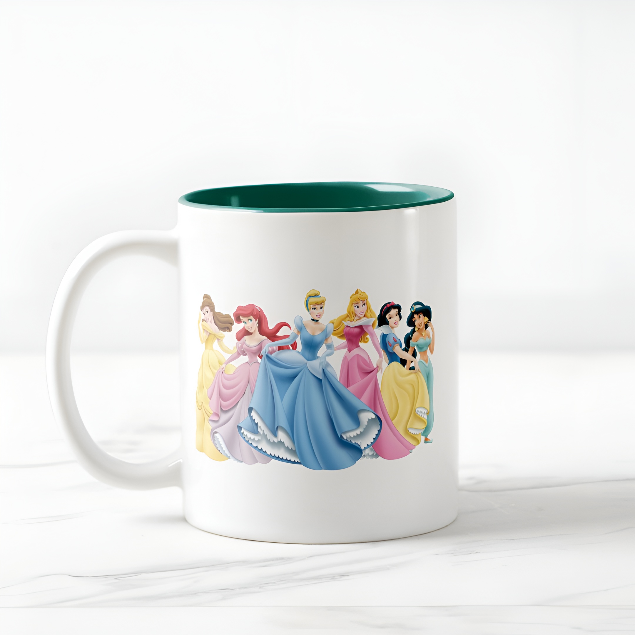 Princess Holding Dress Coffee Mug Disney Two Tone Cute Cup