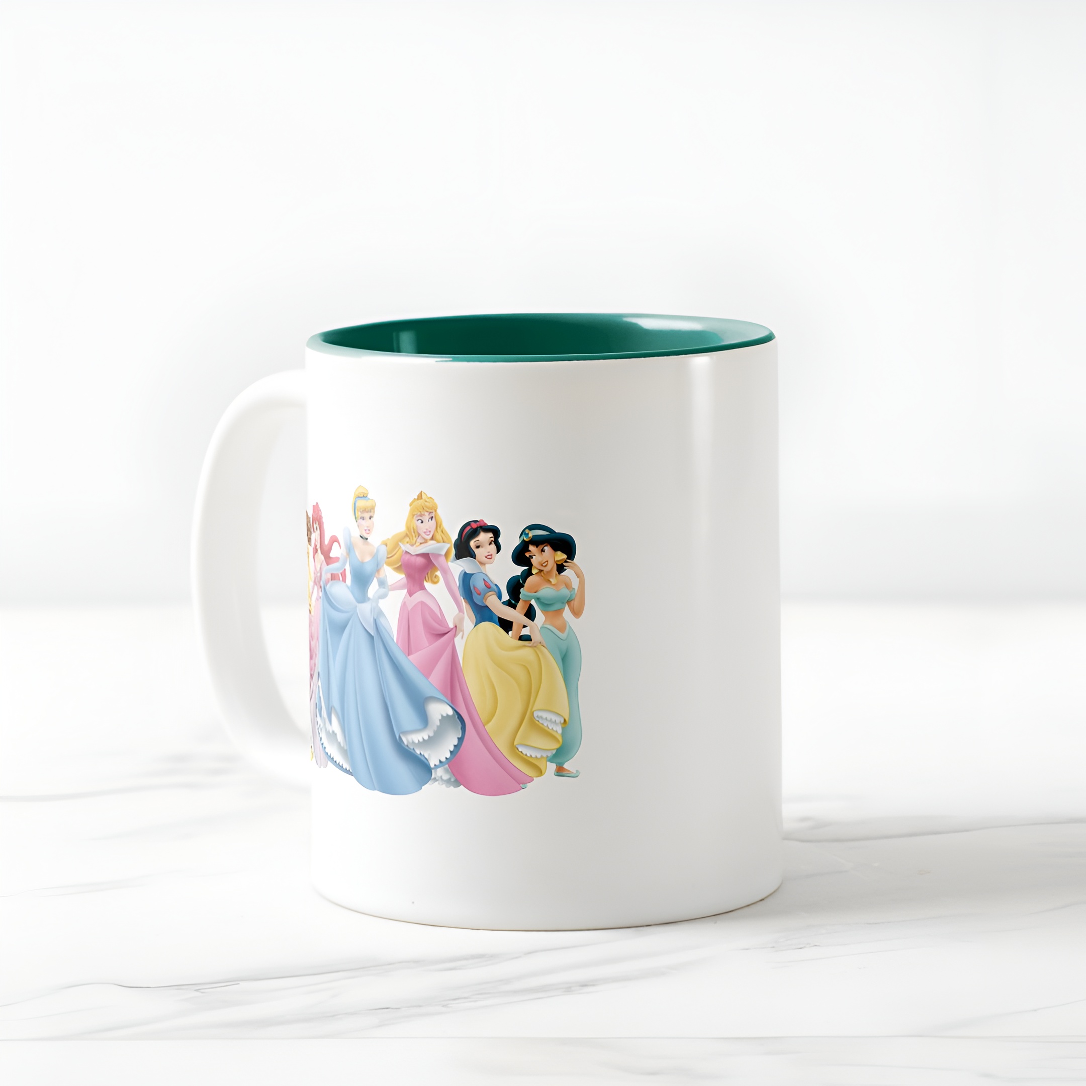 Princess Holding Dress Coffee Mug Disney Two Tone Cute Cup