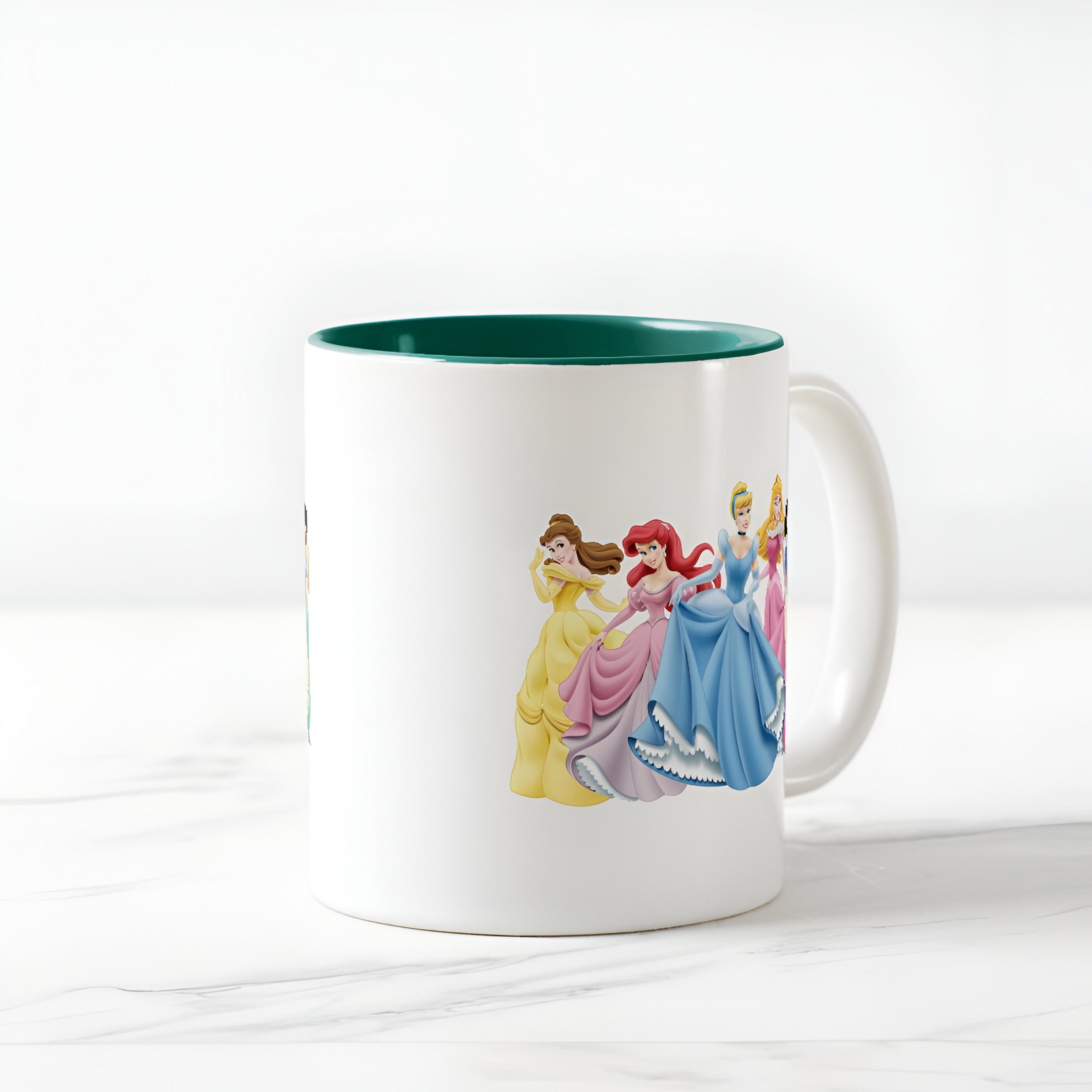 Princess Holding Dress Coffee Mug Disney Two Tone Cute Cup