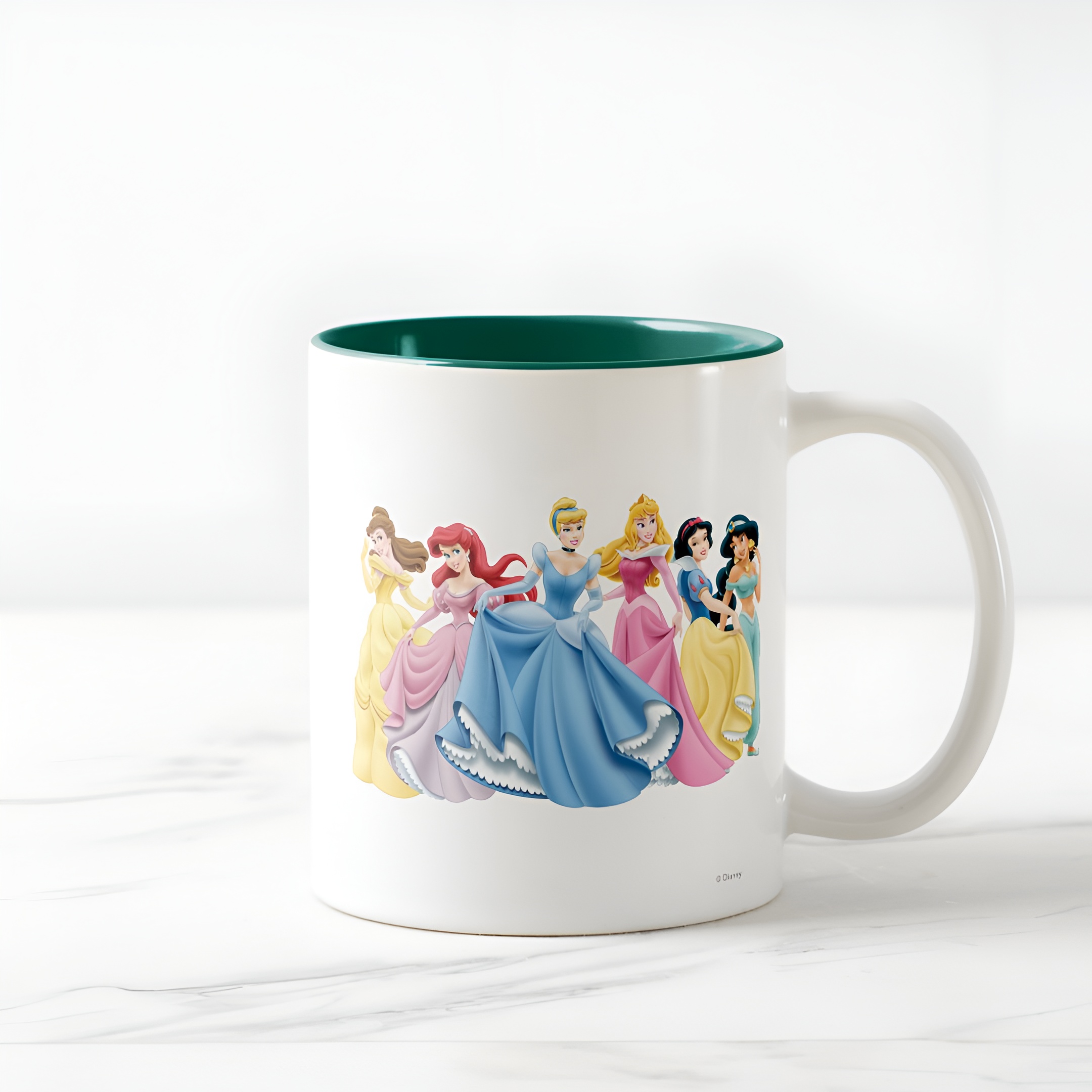 Princess Holding Dress Coffee Mug Disney Two Tone Cute Cup