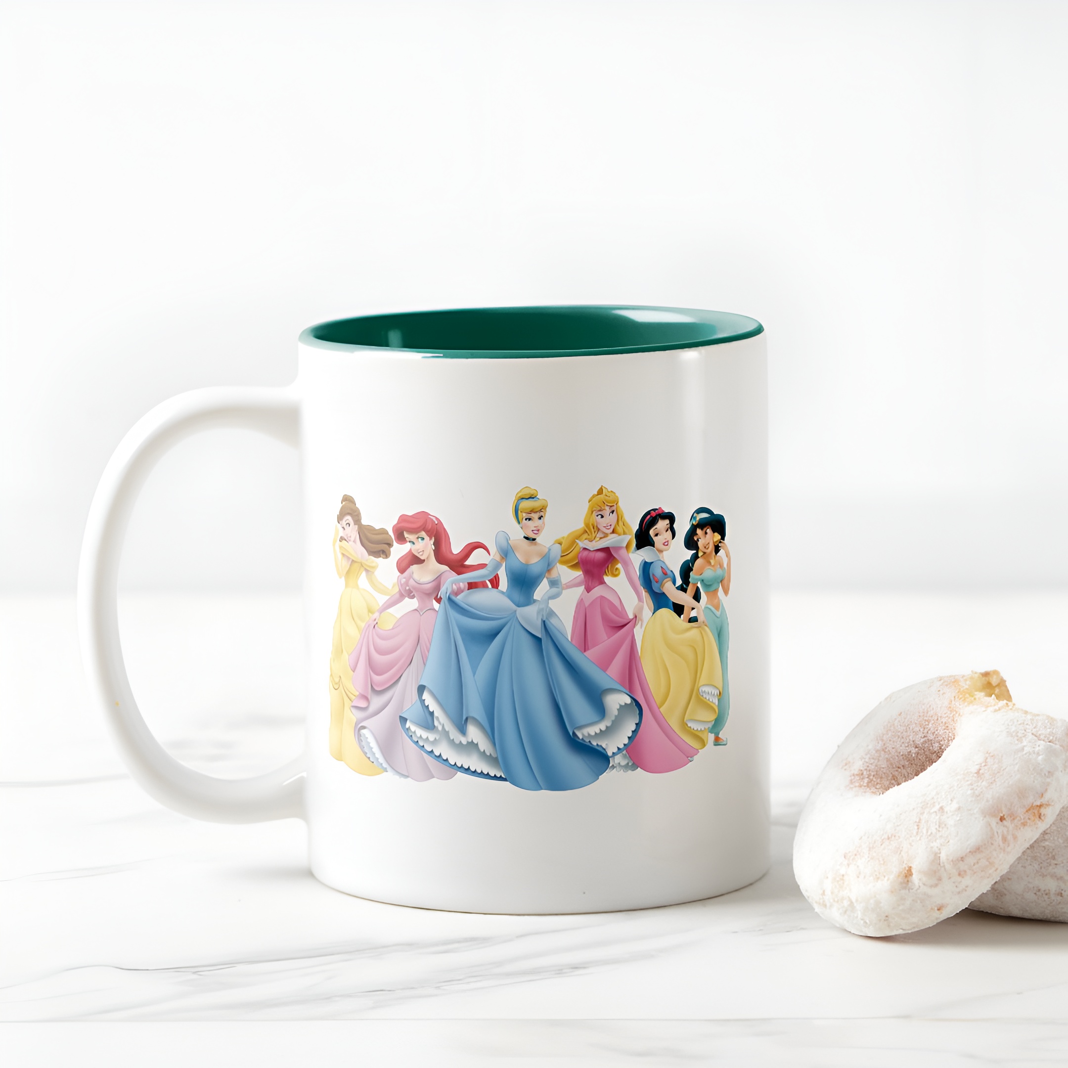 Princess Holding Dress Coffee Mug Disney Two Tone Cute Cup