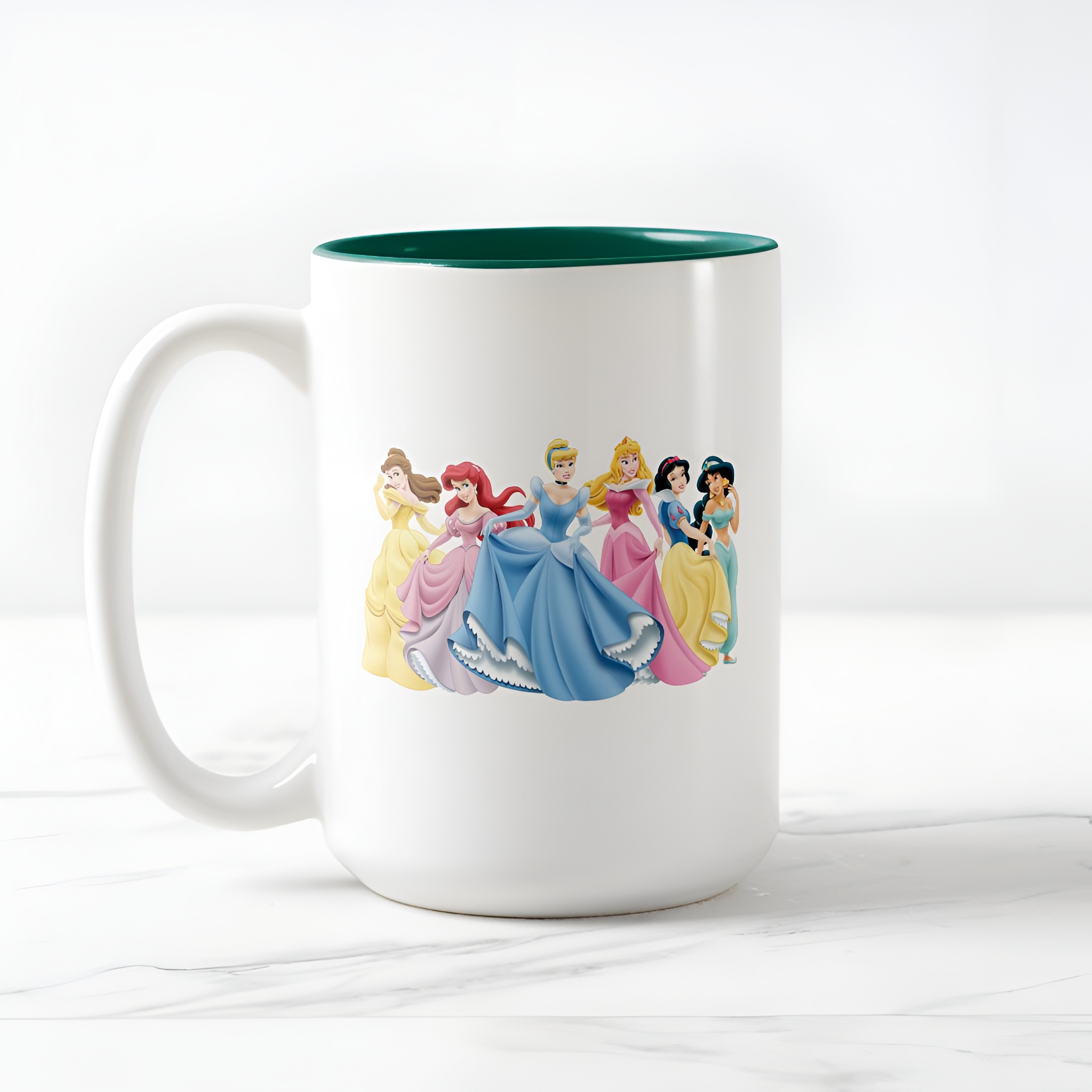 Princess Holding Dress Coffee Mug Disney Two Tone Cute Cup