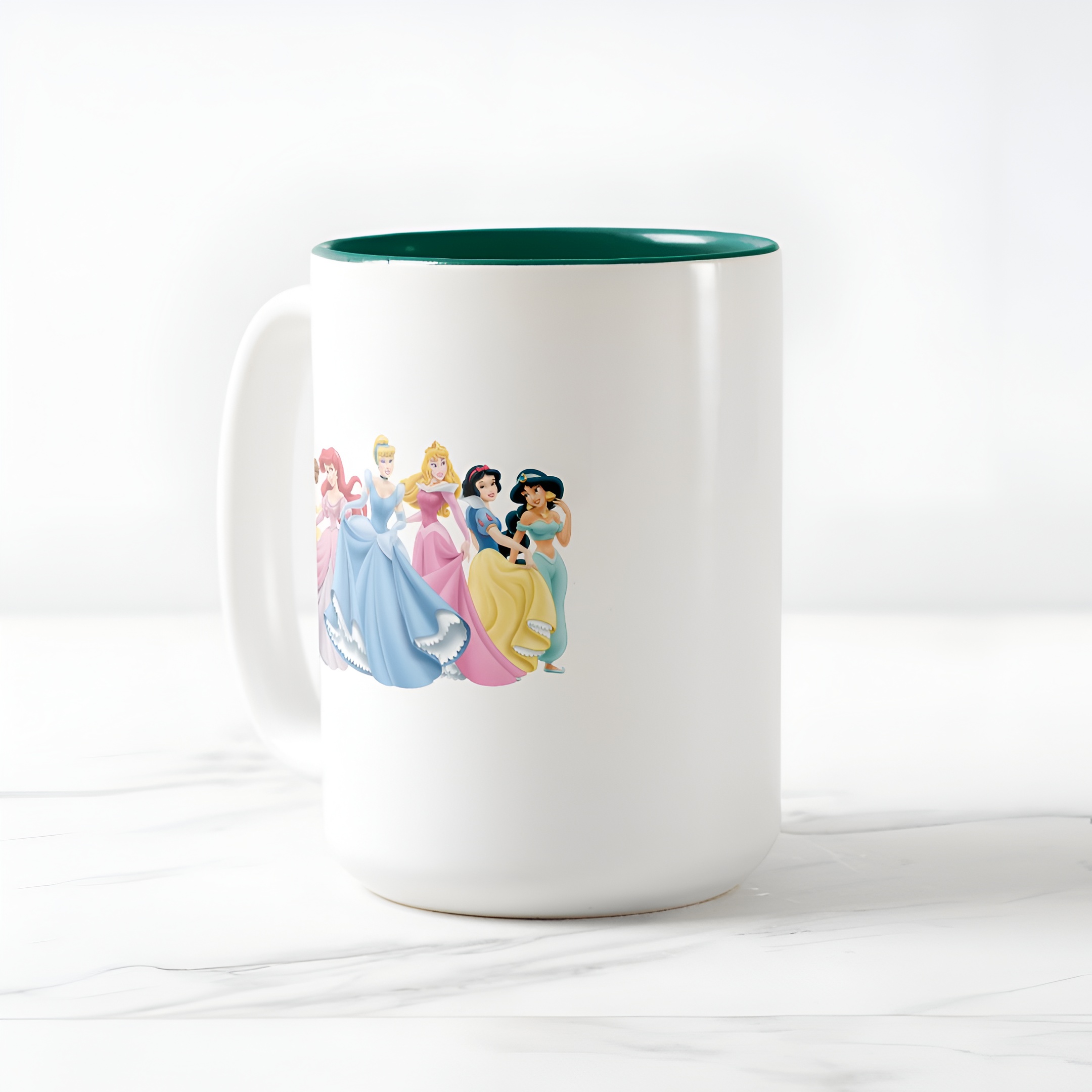 Princess Holding Dress Coffee Mug Disney Two Tone Cute Cup