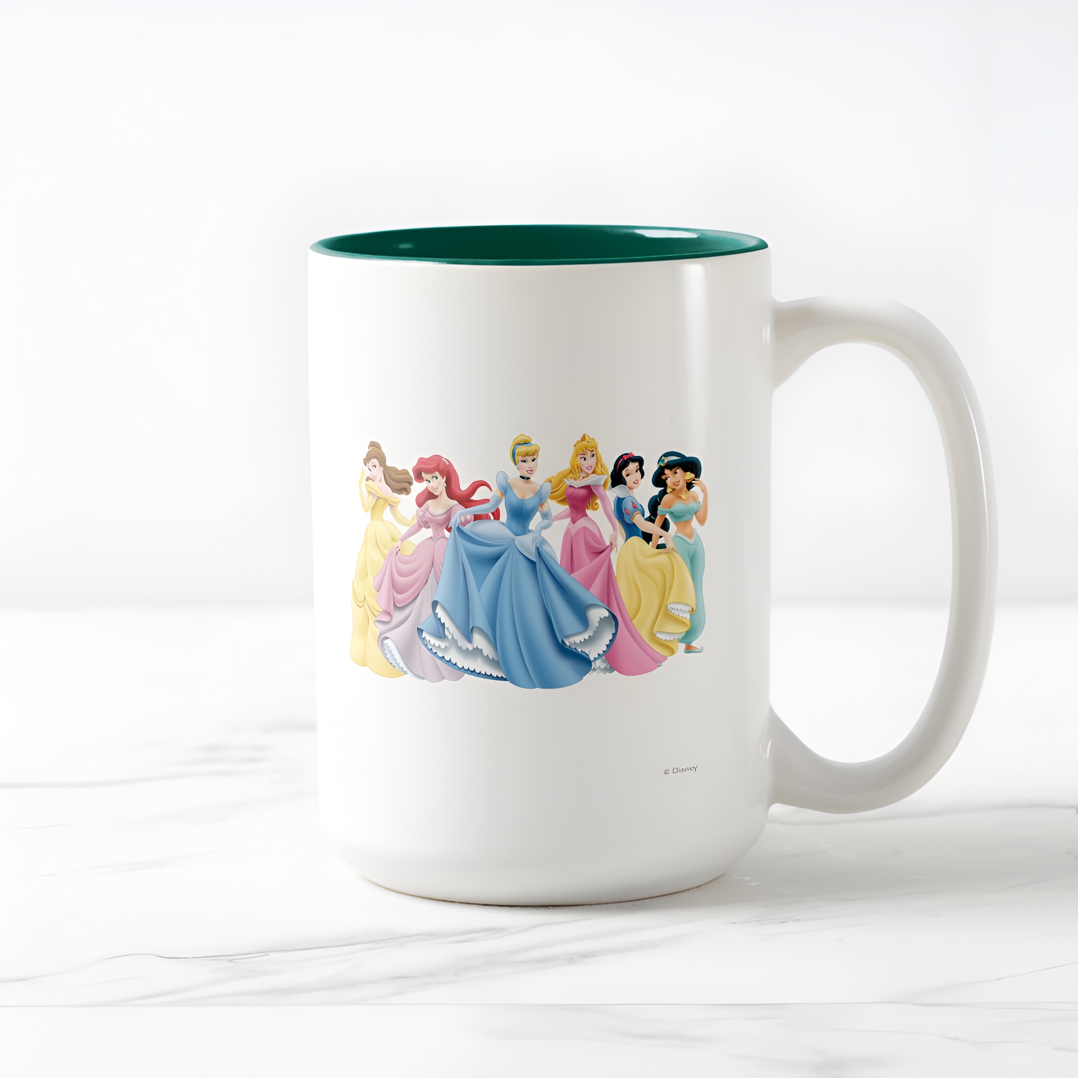 Princess Holding Dress Coffee Mug Disney Two Tone Cute Cup