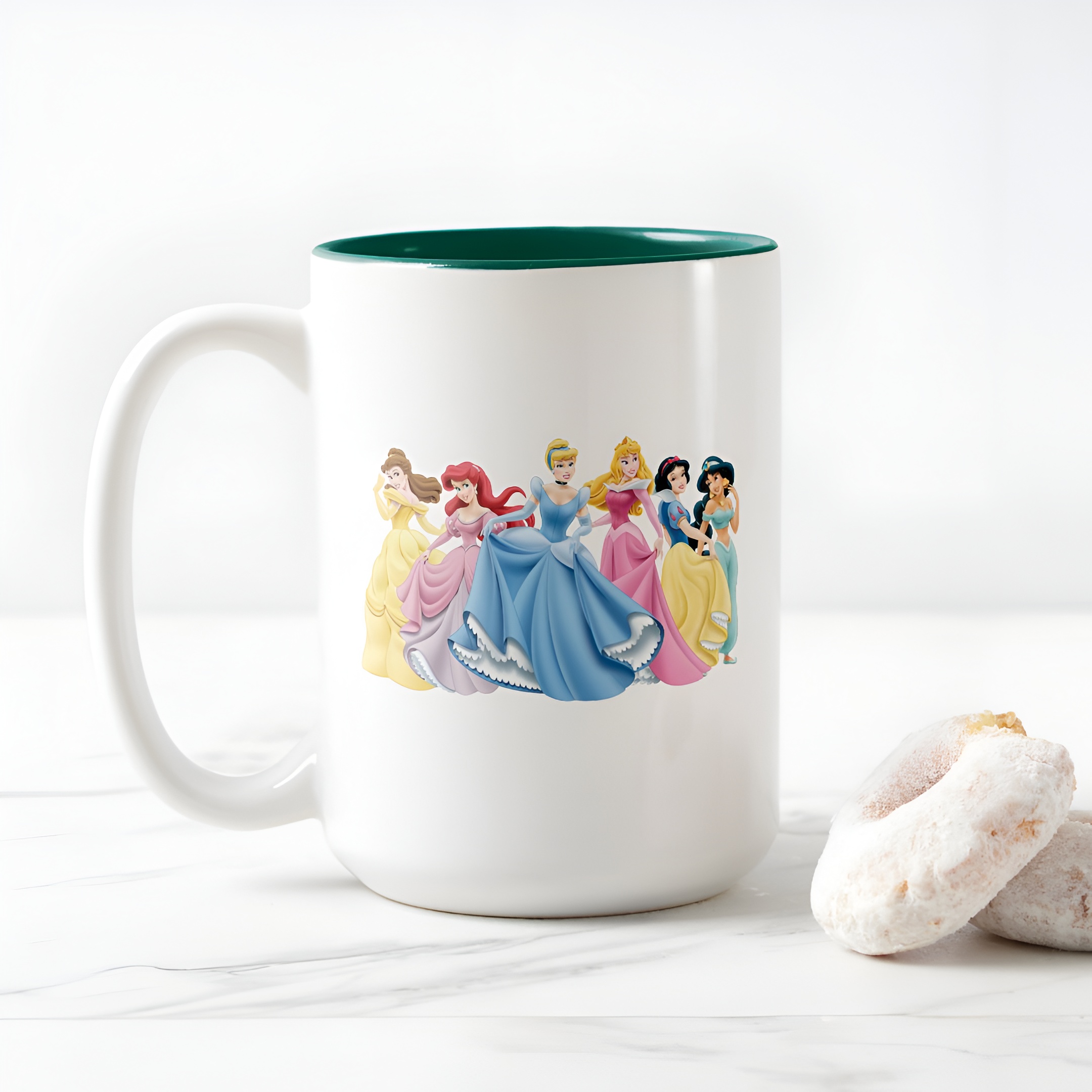 Princess Holding Dress Coffee Mug Disney Two Tone Cute Cup