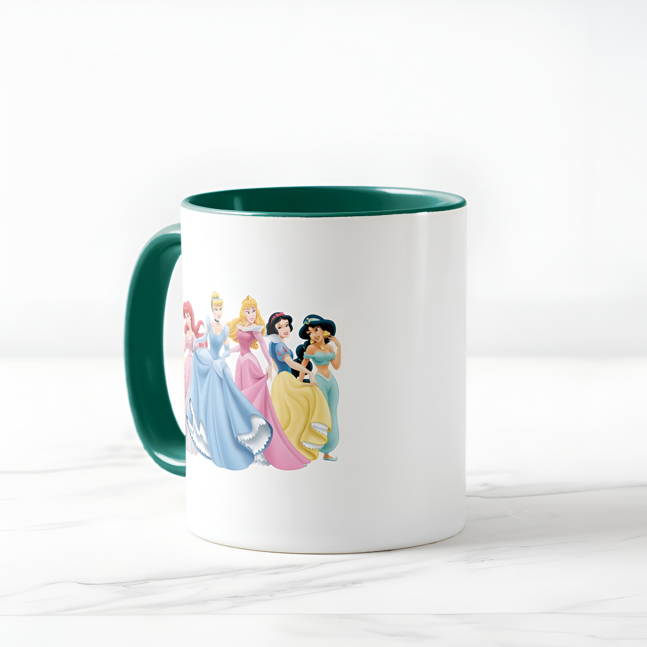 Two-Tone Princess Mug Holding Dresses Out Coffee Cup for Girls
