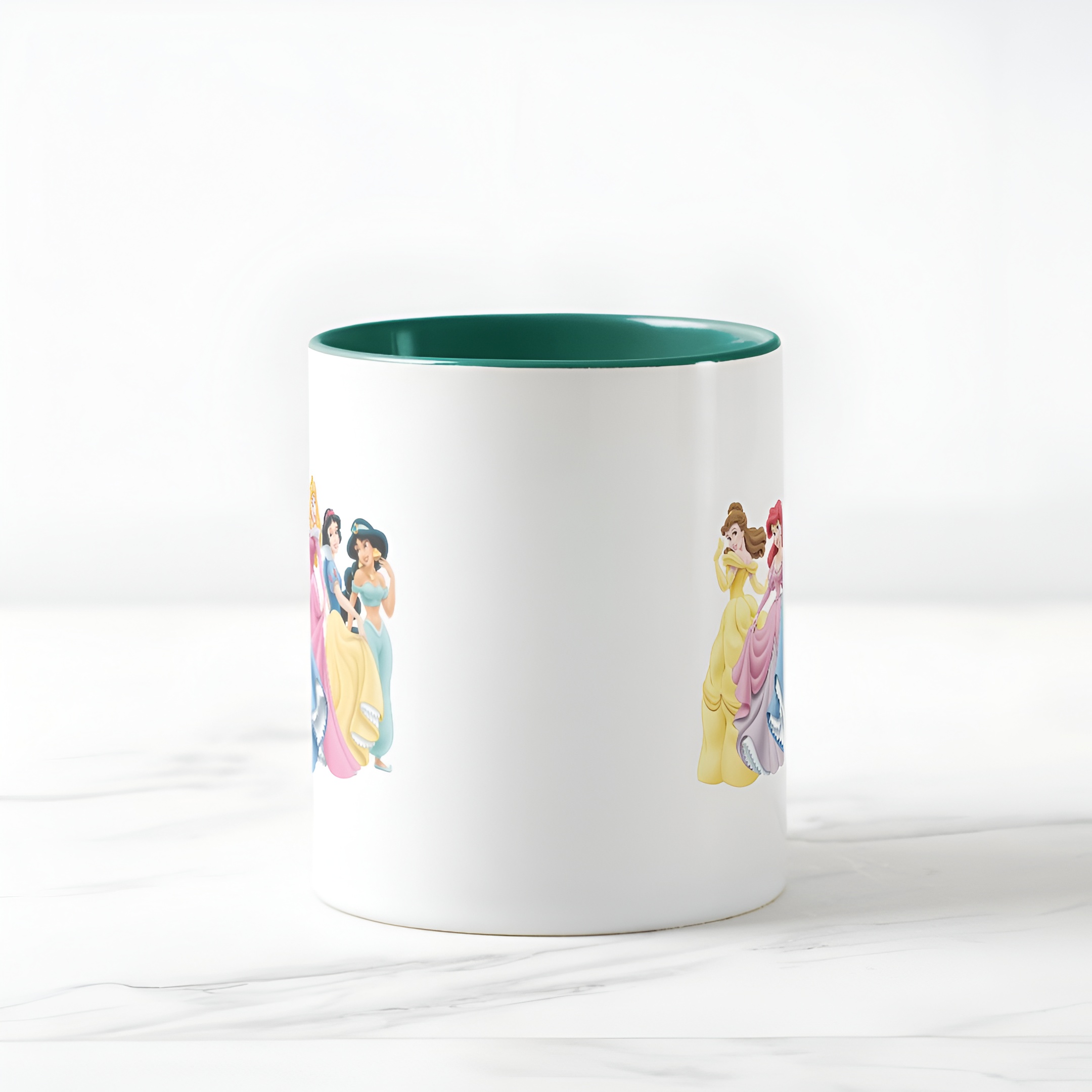 Two-Tone Princess Mug Holding Dresses Out Coffee Cup for Girls
