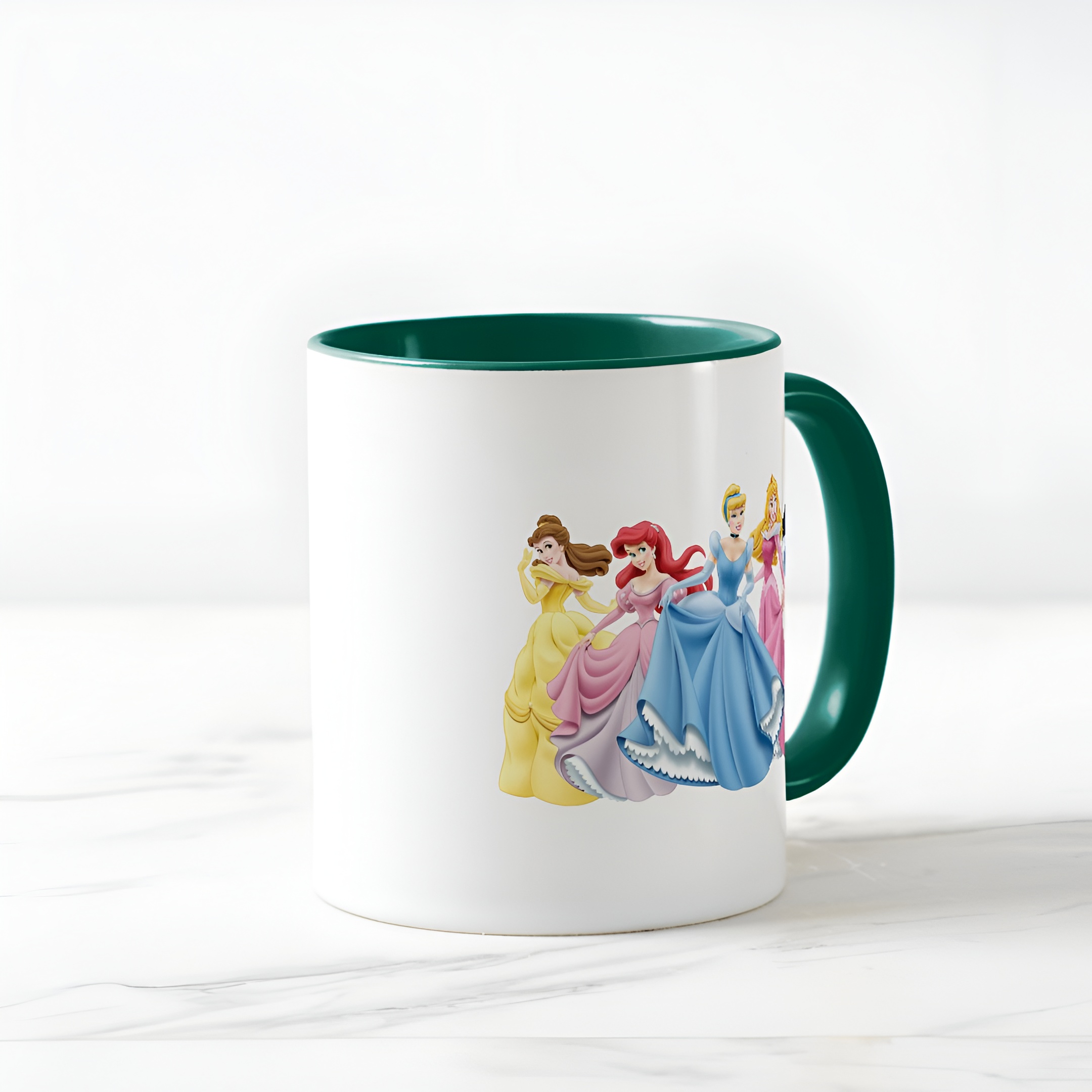 Two-Tone Princess Mug Holding Dresses Out Coffee Cup for Girls