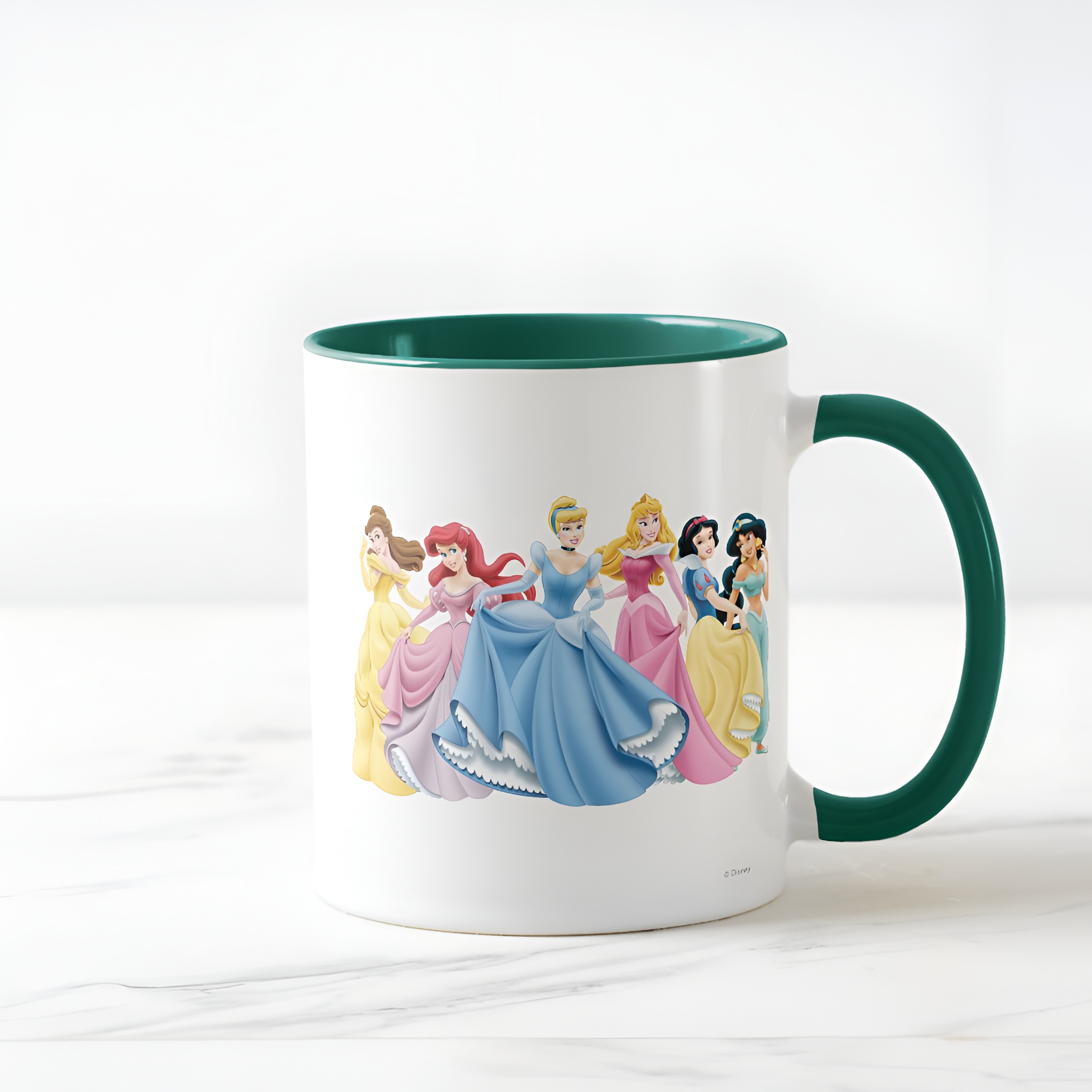 Two-Tone Princess Mug Holding Dresses Out Coffee Cup for Girls