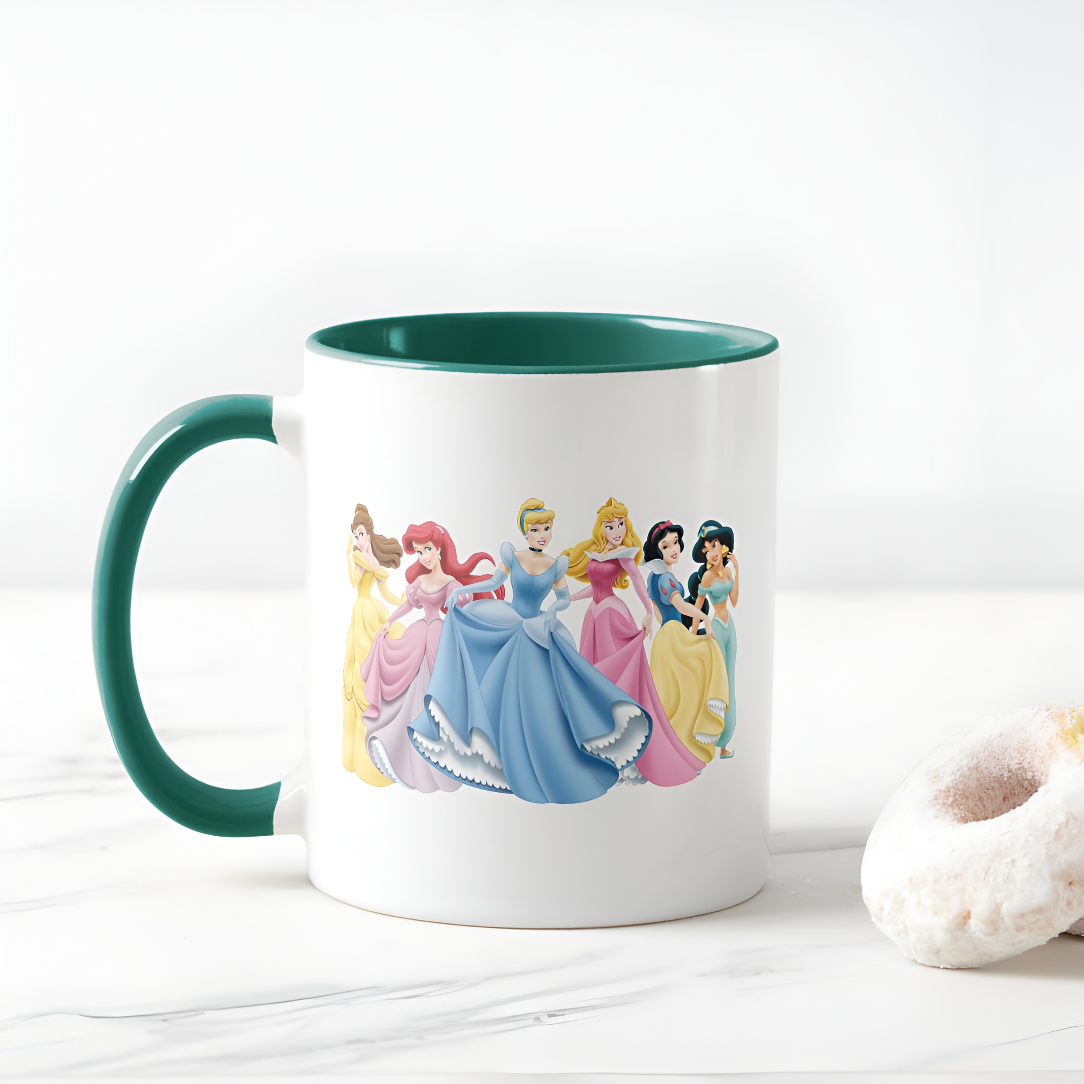 Two-Tone Princess Mug Holding Dresses Out Coffee Cup for Girls