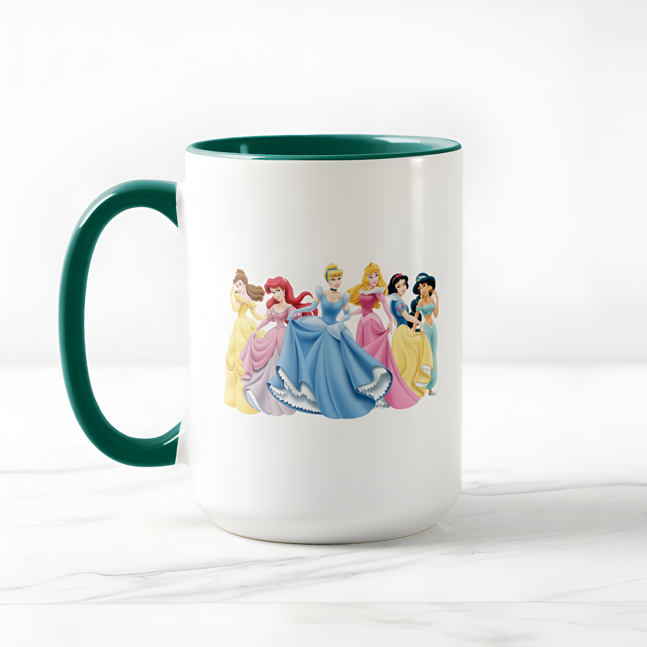 Two-Tone Princess Mug Holding Dresses Out Coffee Cup for Girls